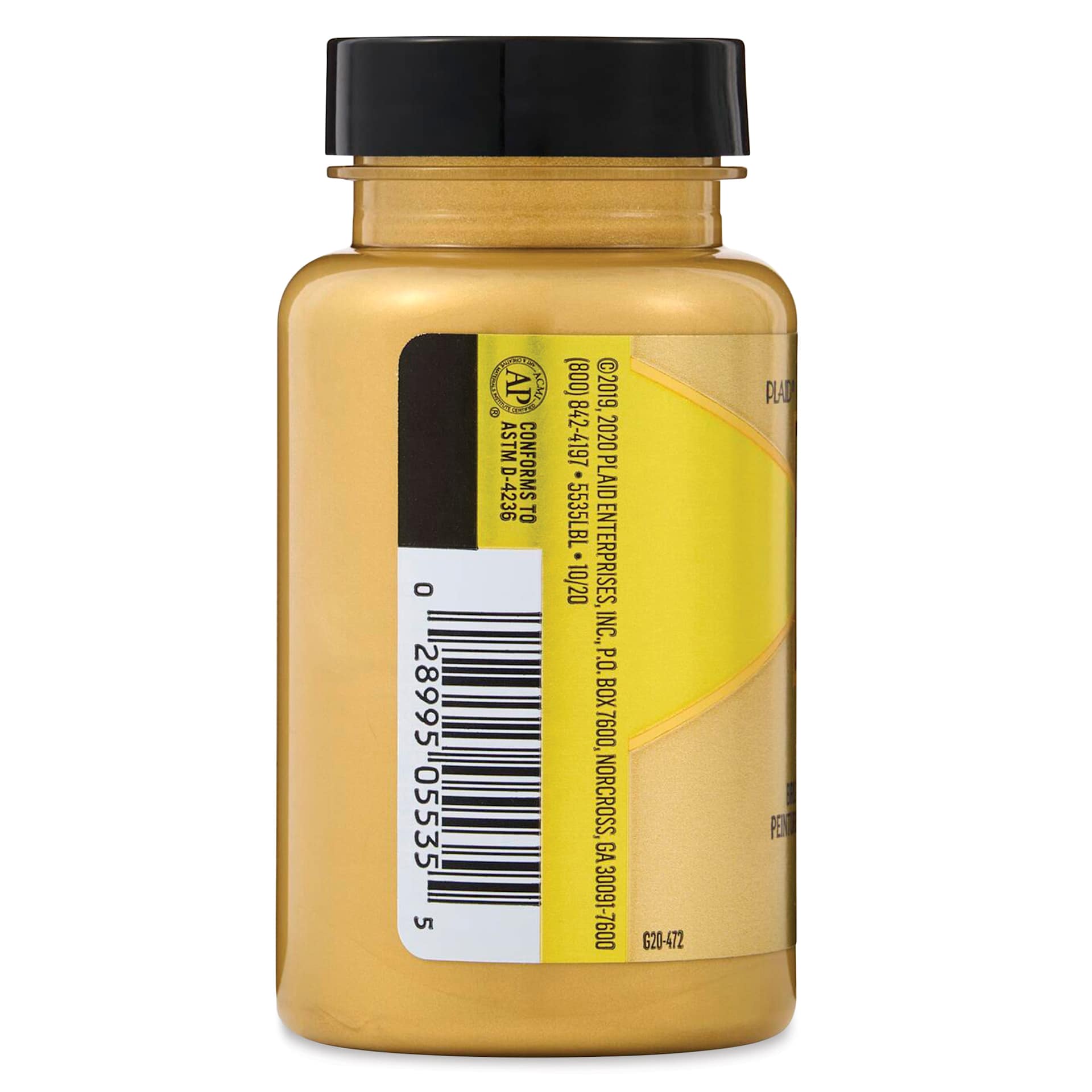 FolkArt Treasure Gold Acrylic Paint - Gold, 4 oz Jar, side