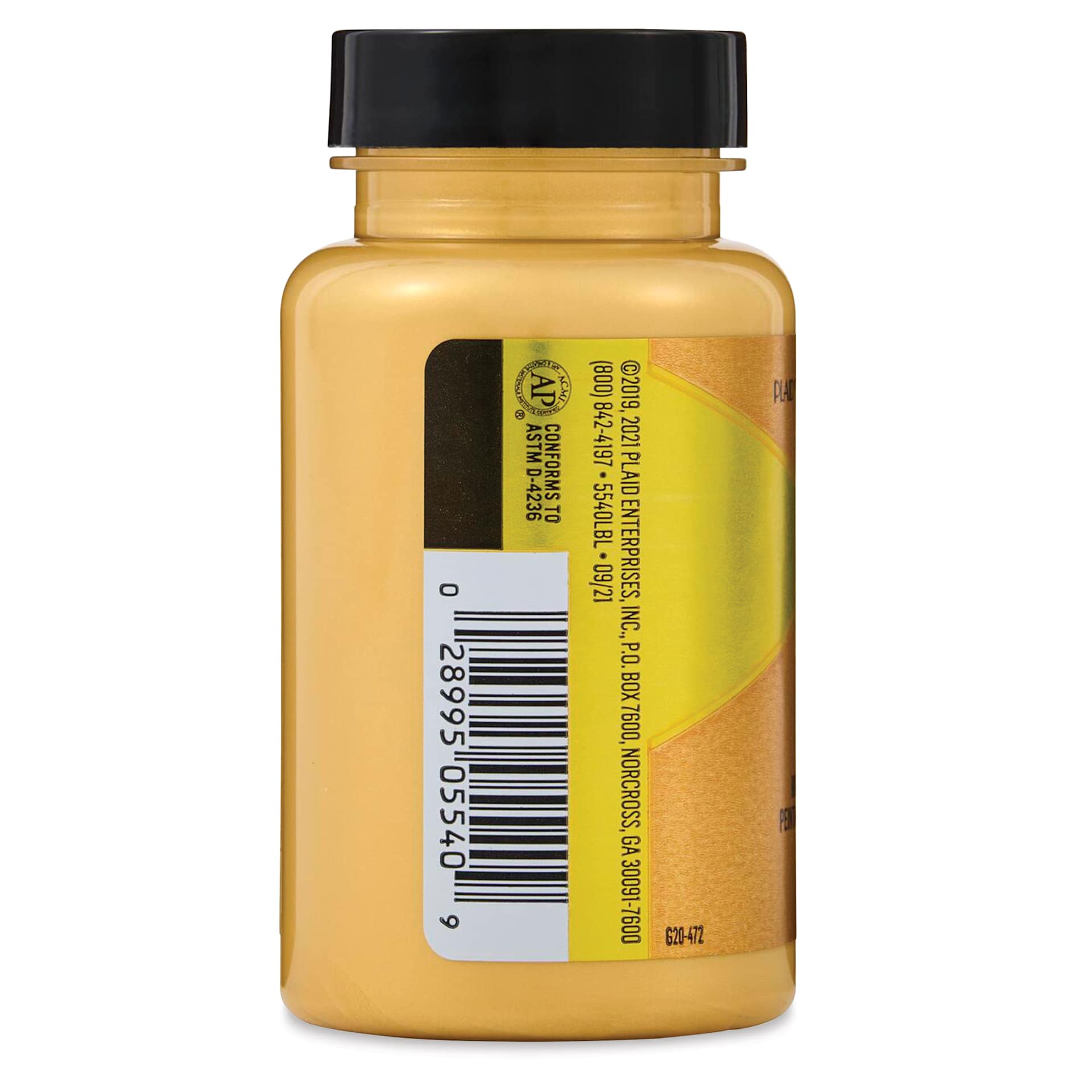 FolkArt Treasure Gold Acrylic Paint - Majestic Gold, 4 oz Jar, side