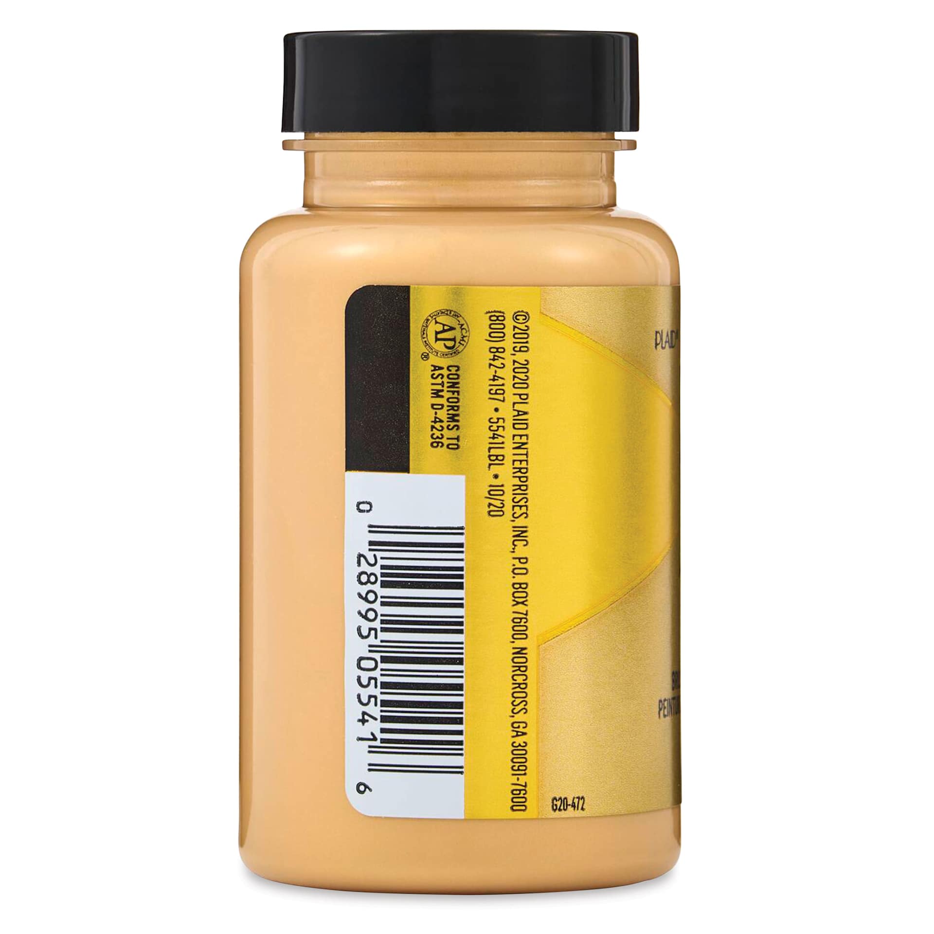 FolkArt Treasure Gold Acrylic Paint - Mayan Gold, 4 oz Jar, side