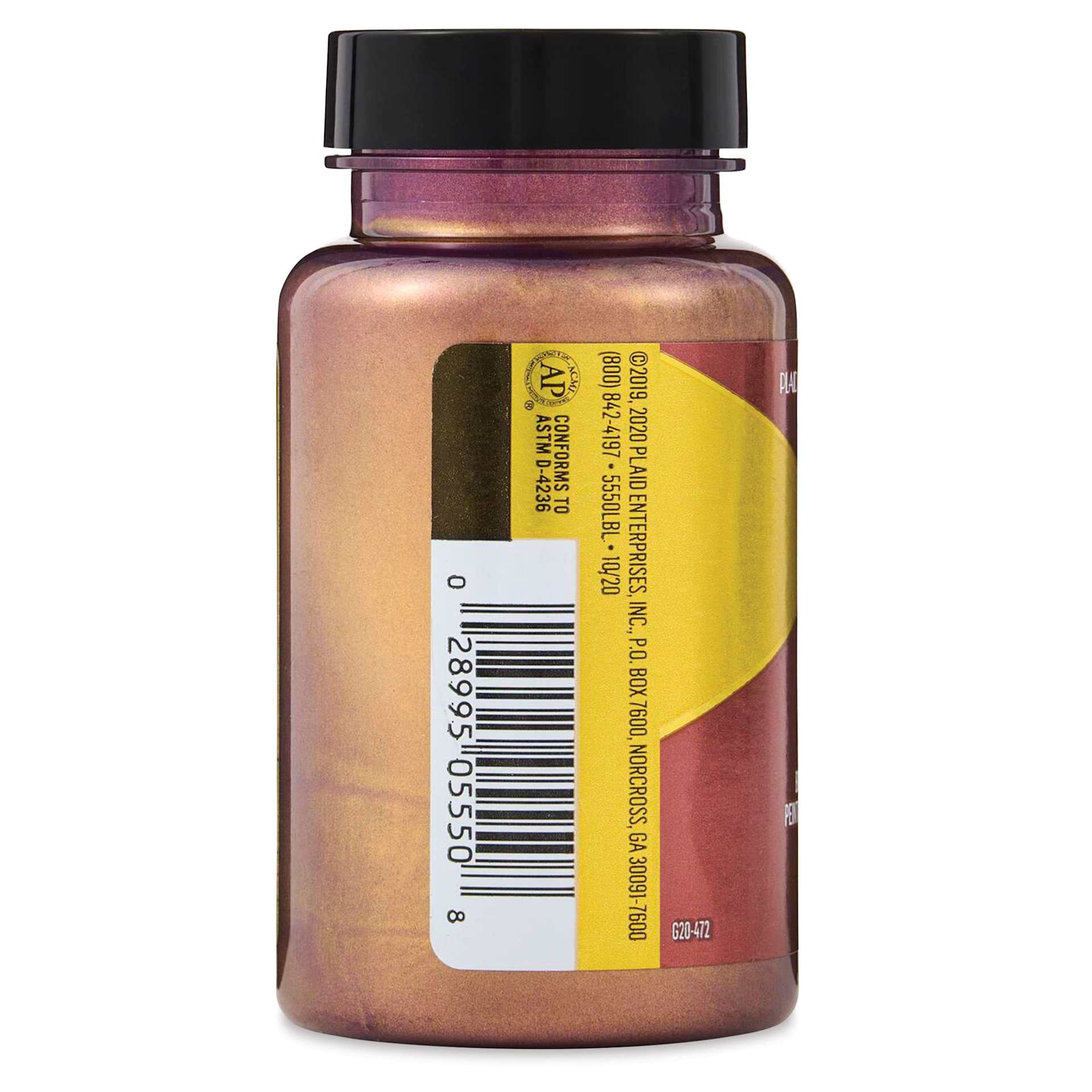 FolkArt Treasure Gold Acrylic Paint - Antique Copper, 4 oz Jar, side
