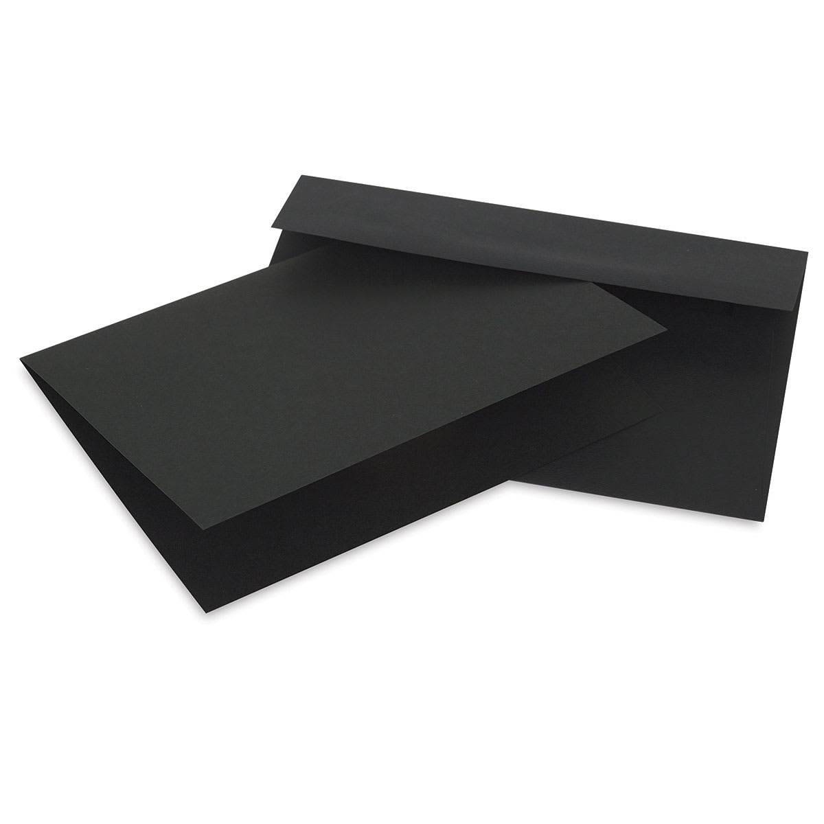 Strathmore Artagain Coal Black Cards - Single Card and Envelope shown
