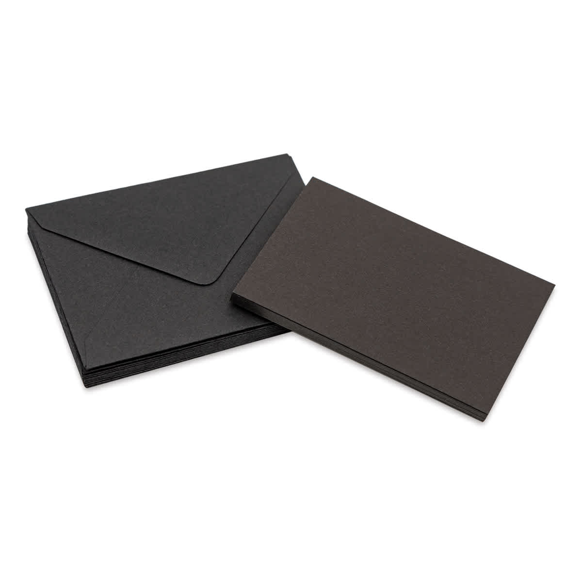 Original Crown Mill Flat Mini Cards and Envelopes - Black, Pkg of 10