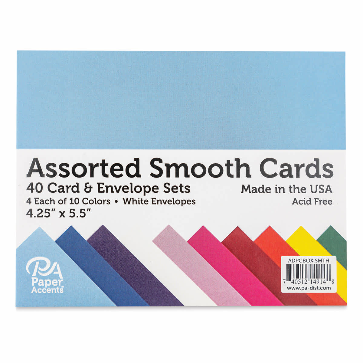 Paper Accents Folded Cards, Assorted, 4-1/4" x 5-1/2", Front Of Package