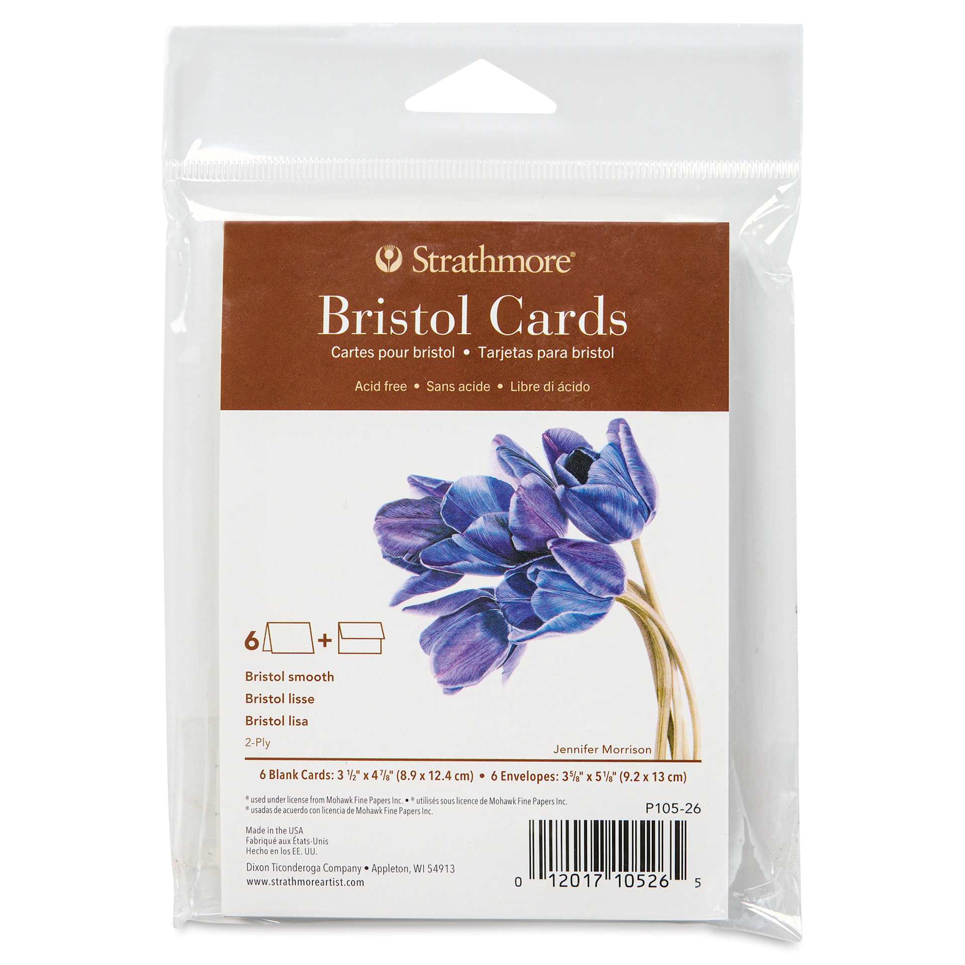 Strathmore 400 Series Bristol Cards and Envelopes - Announcement Size, front of the packaging