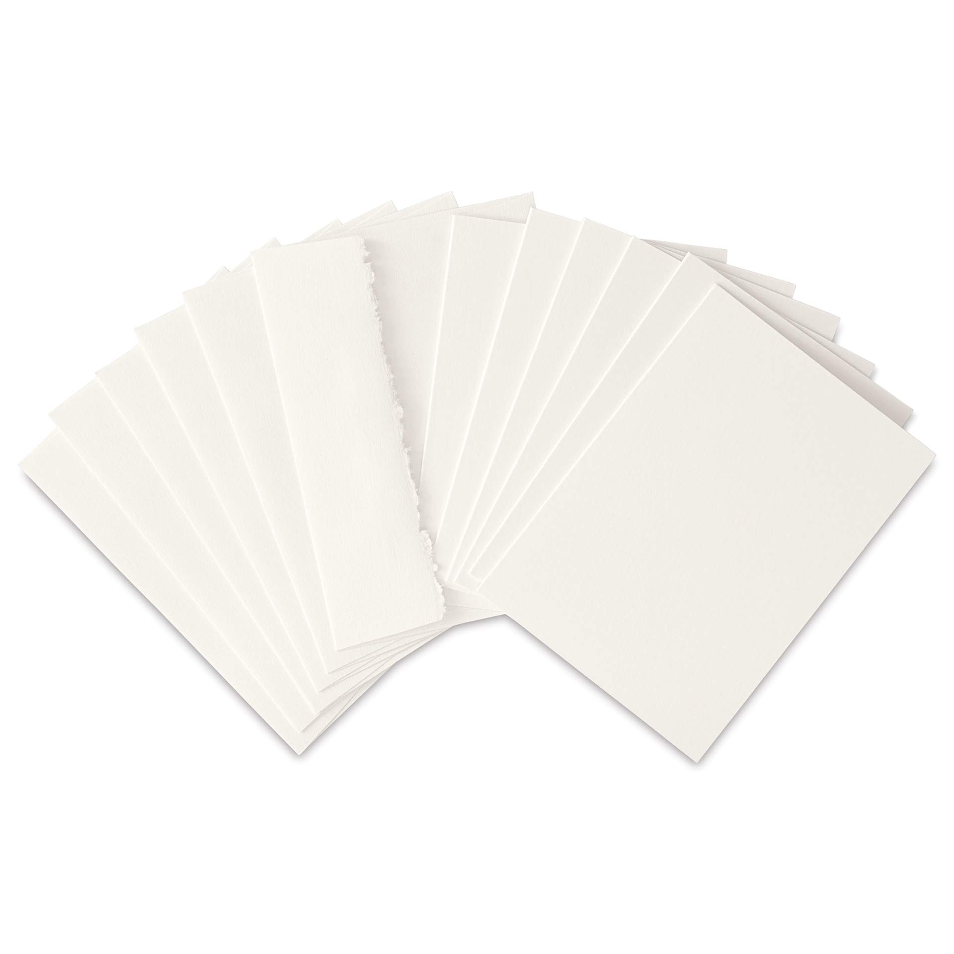 Strathmore 400 Series Mixed Media Cards and Envelopes - Announcement Size, Pkg of 6, fanned out