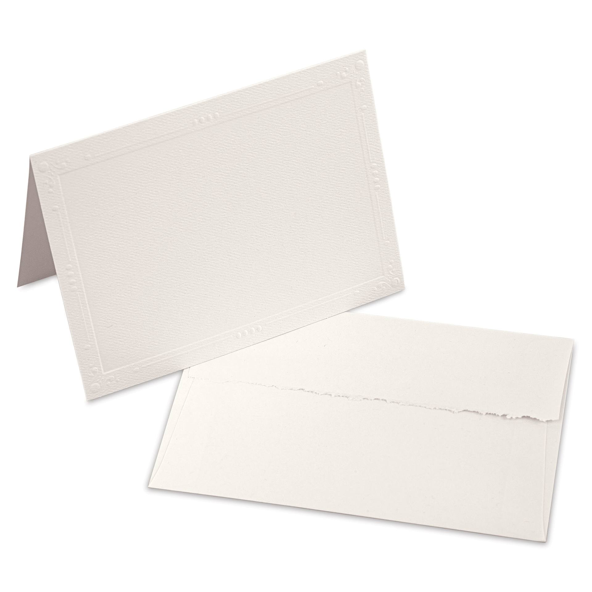 Strathmore Photo Mount Cards and Envelopes - Decorative Emboss, Pkg of 6, single card and envelope