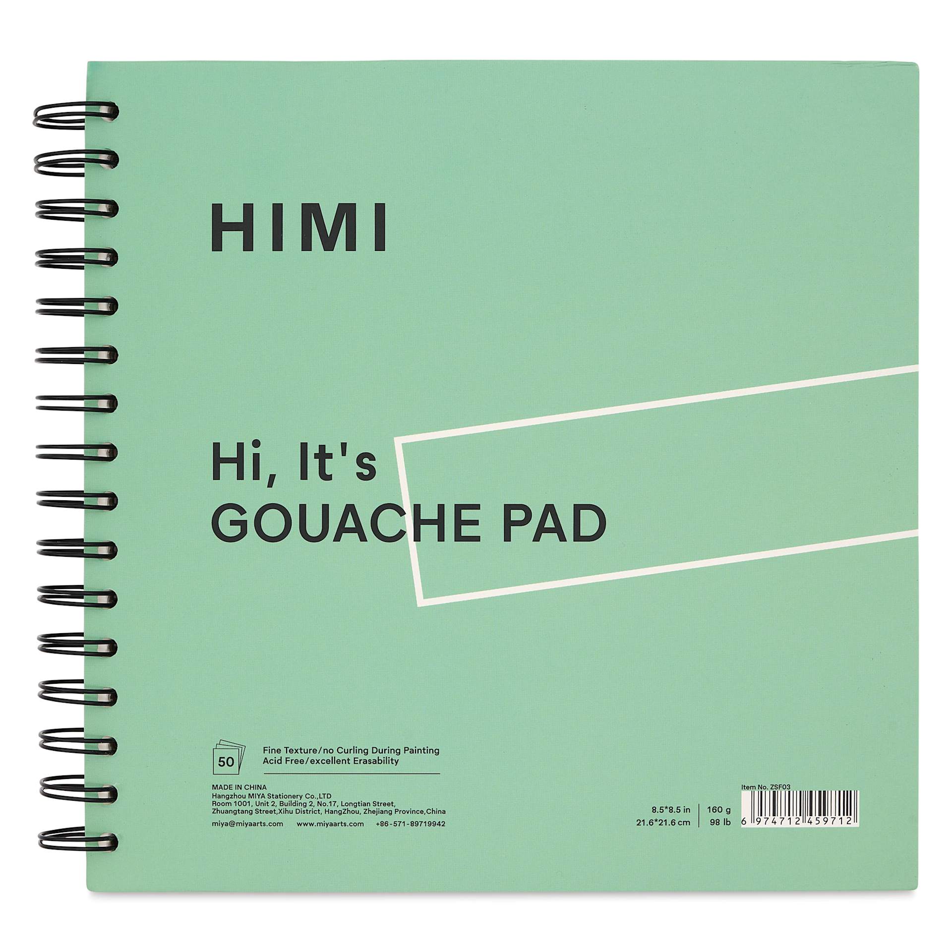 Himi Gouache Paper Pad - 8-1/2" x 8-1/2", Green