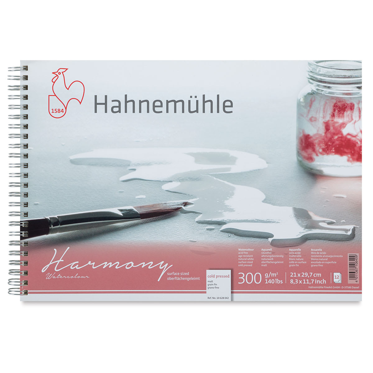 Hahnemühle Harmony Wirebound Watercolor Pad - 8.3" x 11.7", Cold Press, front cover