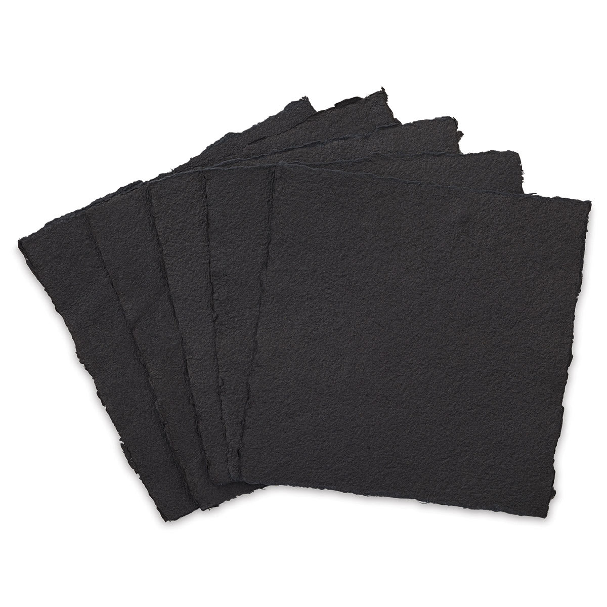 Shizen Black Watercolor Paper - 8" x 8", Cold Press/Rough, 5 Sheet Pkg