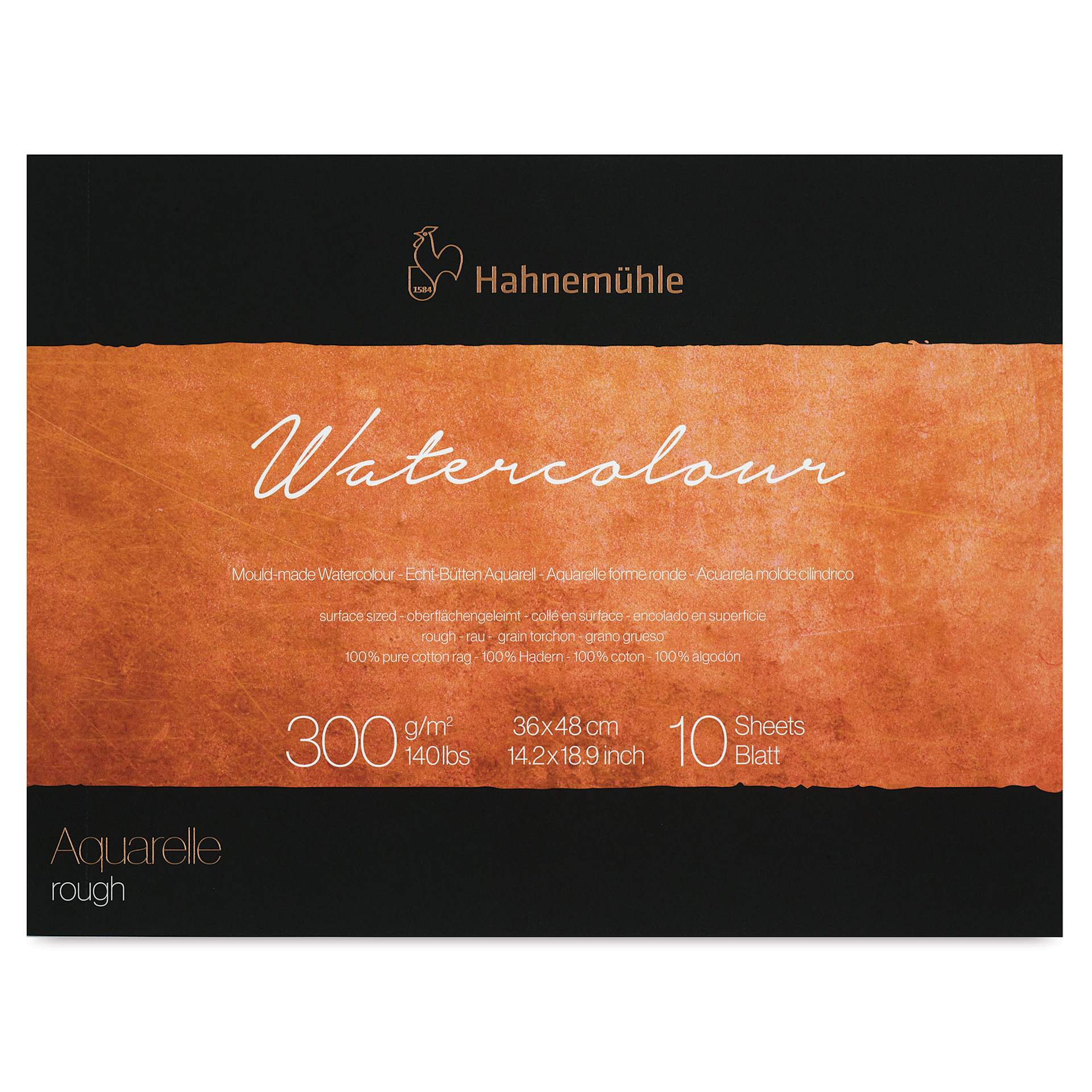 Hahnemühle The Collection Watercolor Block - Rough, 14.1" x 18.9", 140 lb, 10 Sheets front cover