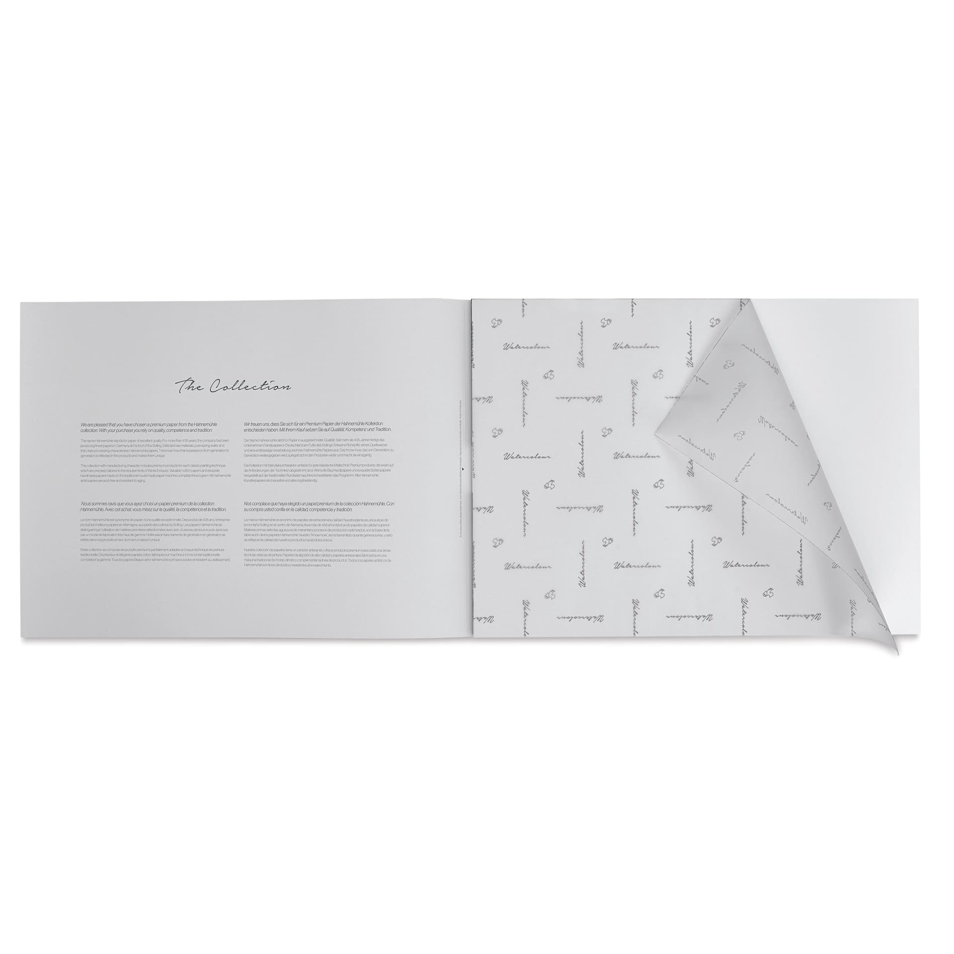 Hahnemühle The Collection Watercolor Block - Hot Press, 14.1" x 18.9", 140 lb, 10 Sheets cover sheet on block