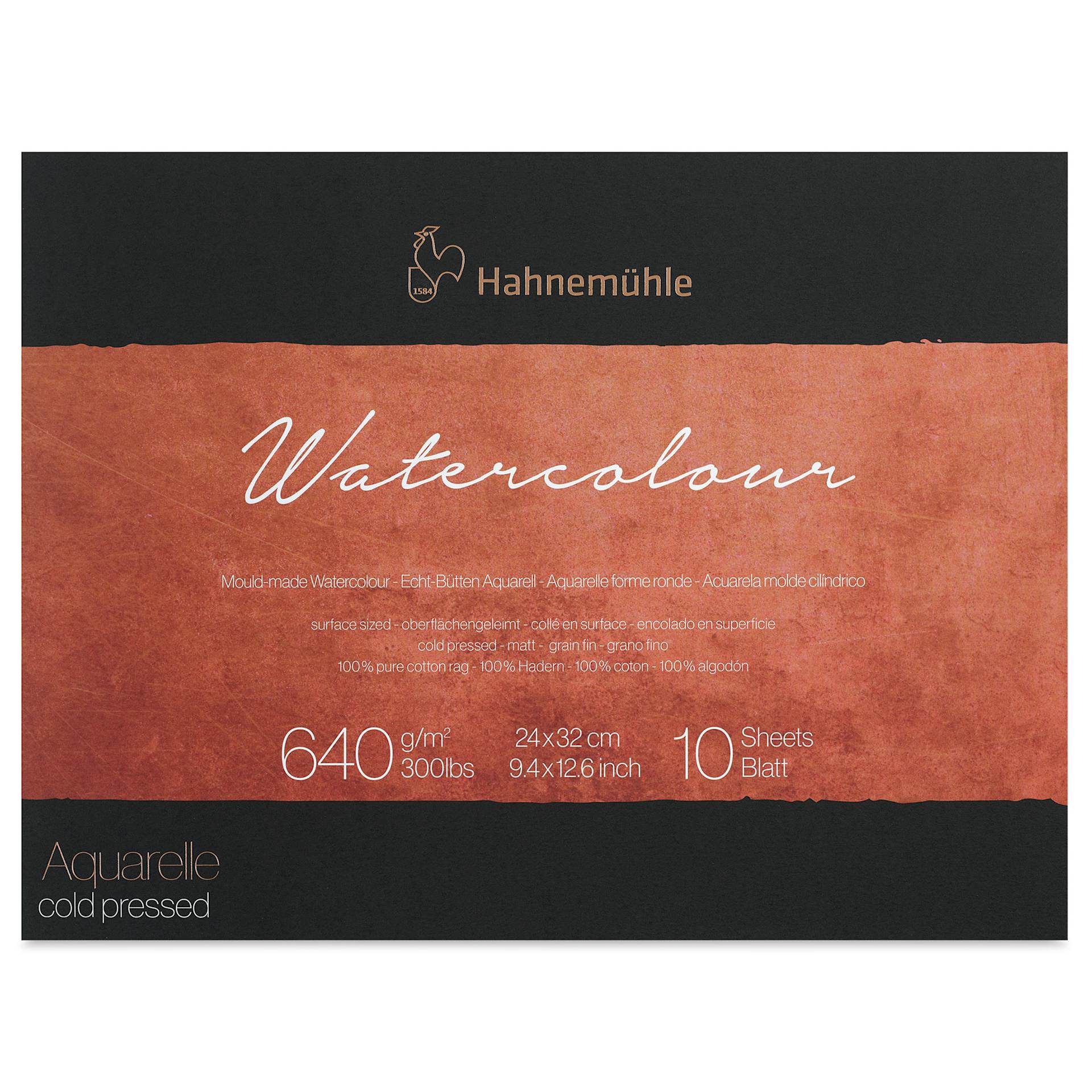 Hahnemühle The Collection Watercolor Block - Cold Press, 9.4" x 12.6", 300 lb, 10 Sheets front cover