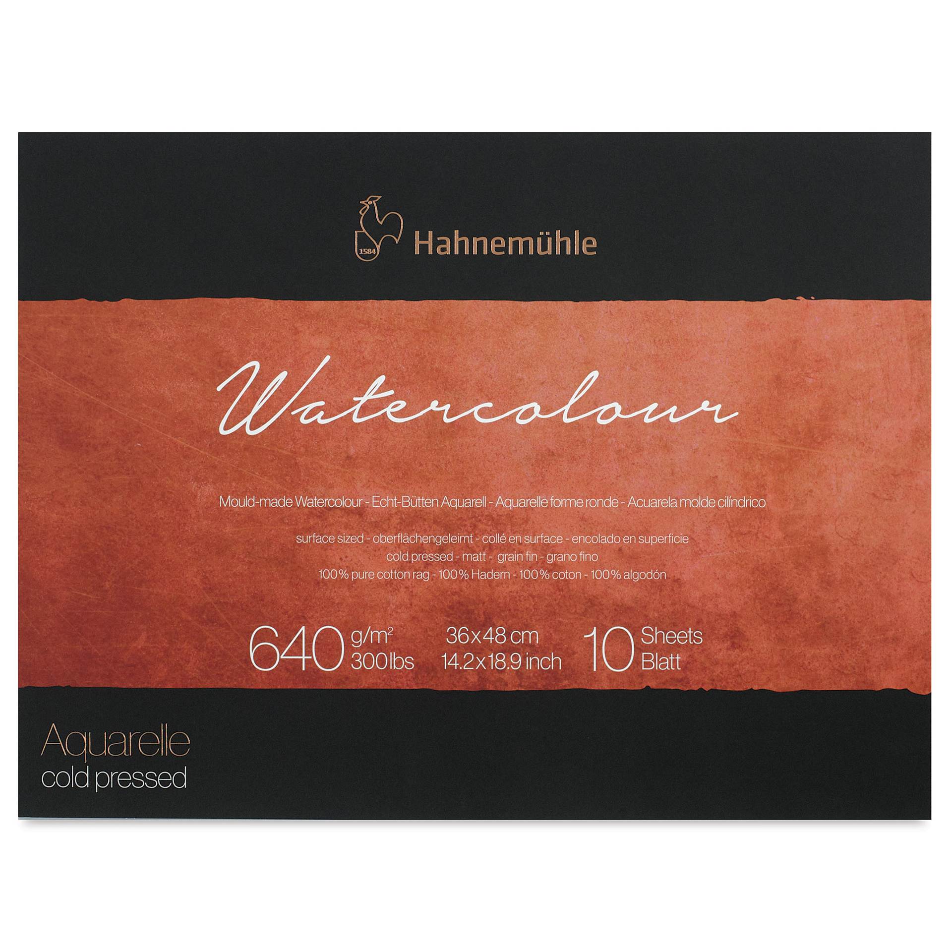 Hahnemühle The Collection Watercolor Block - Cold Press, 14.1" x 18.9", 300 lb, 10 Sheets front cover
