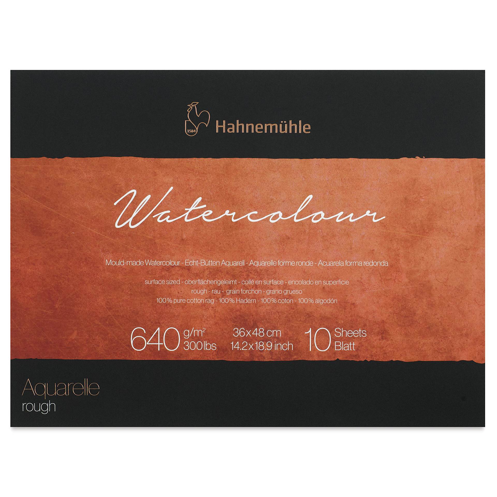 Hahnemühle The Collection Watercolor Block - Rough, 14.1" x 18.9", 300 lb, 10 Sheets front cover