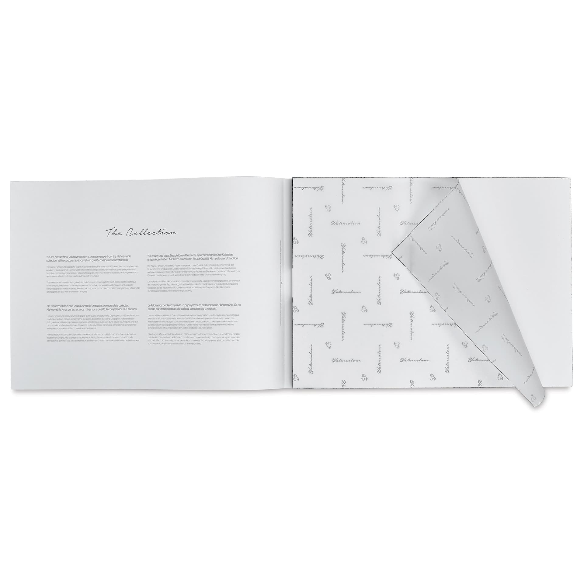 Hahnemühle The Collection Watercolor Block - Rough, 14.1" x 18.9", 300 lb, 10 Sheets cover sheet on block