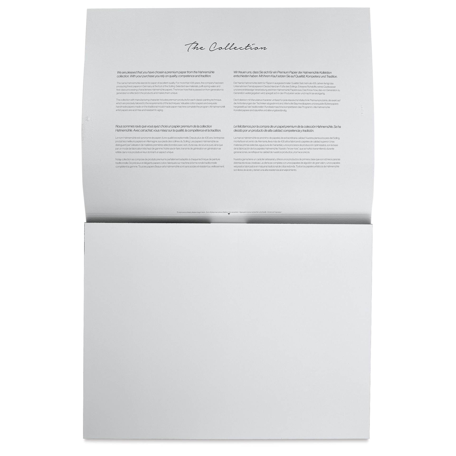 Hahnemühle The Collection Watercolor Block - Hot Press, 11.8" x 15.7", 300 lb, 10 Sheets open to first page