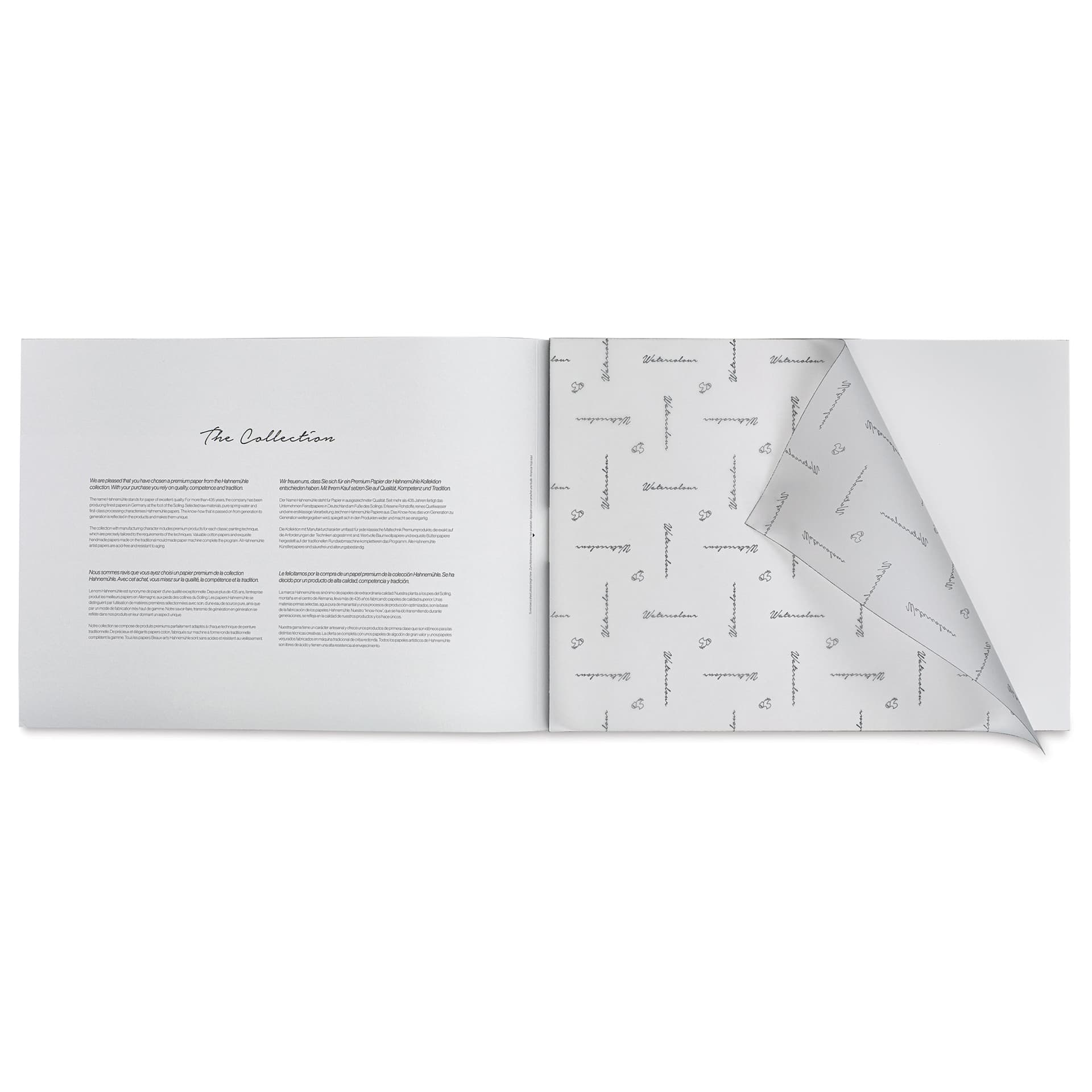 Hahnemühle The Collection Watercolor Block - Hot Press, 14.1" x 18.9", 300 lb, 10 Sheets cover sheet on block