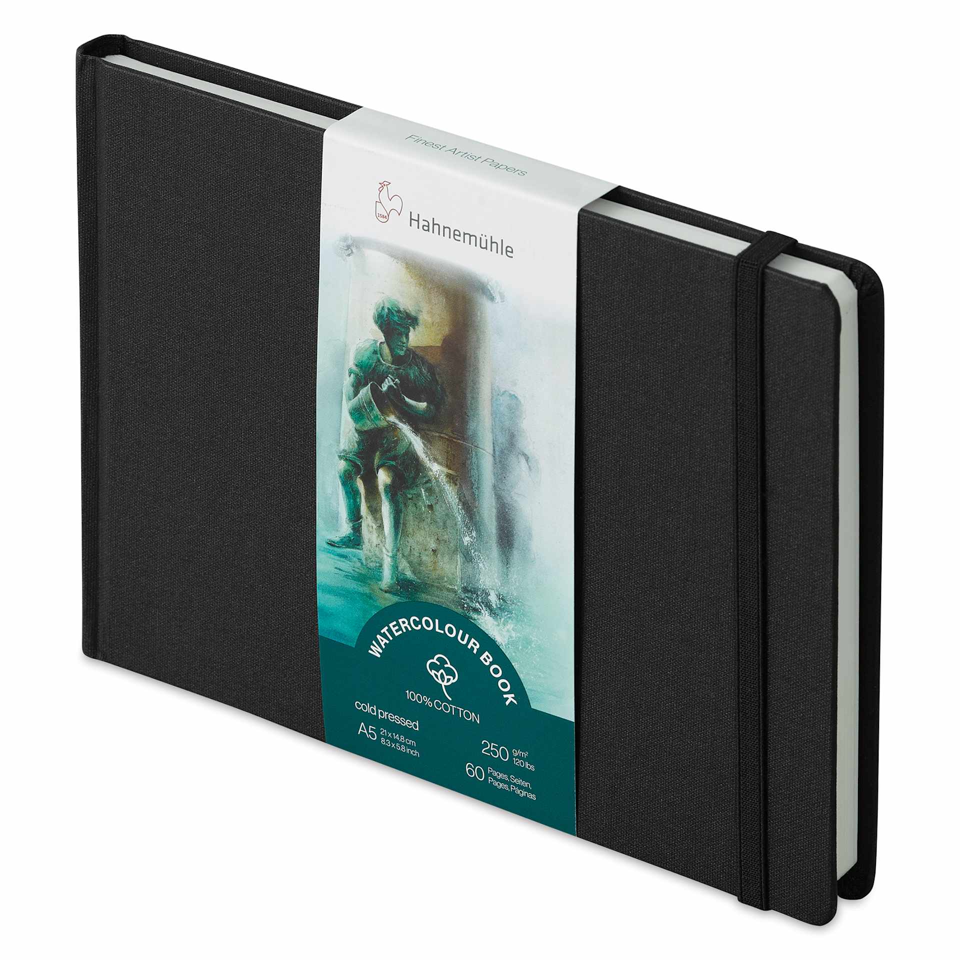 Hahnemühle Watercolor Book - 8.3" x 5.8", A5, 60 Pages, Landscape (side view)