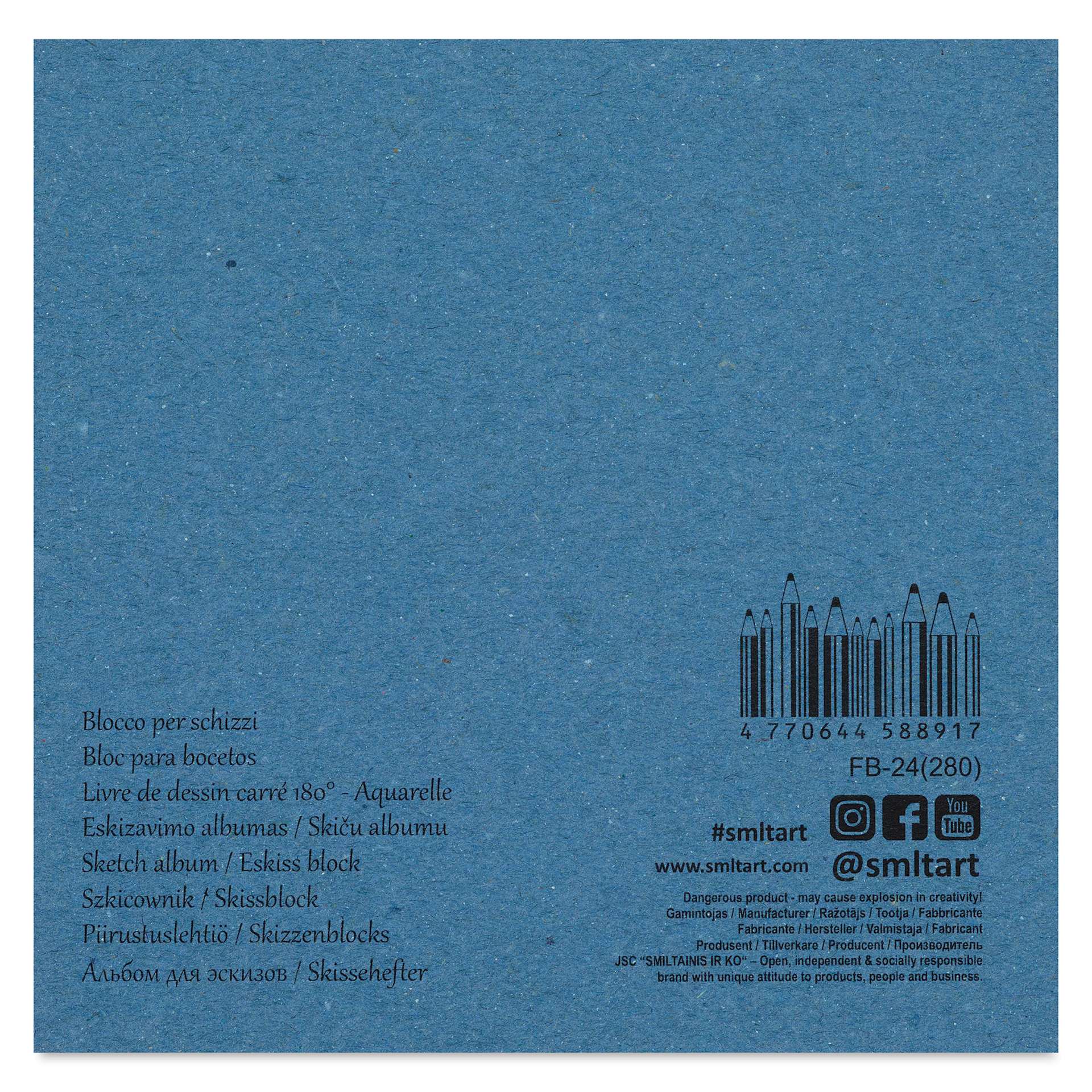 SMLT Art Layflat Watercolor Pad, back of pad