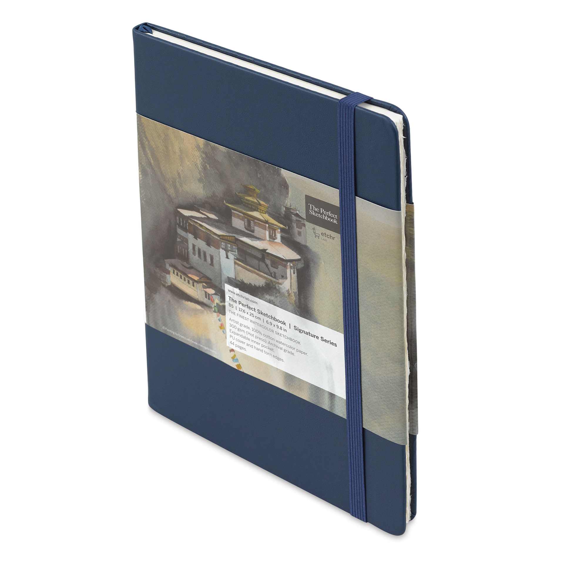 Etchr The Perfect Sketchbooks Signature Series - Royal Blue cover, Hot Press, closed Etchr The Perfect Sketchbooks Signature Series - Royal Blue cover, Hot Press, closed
