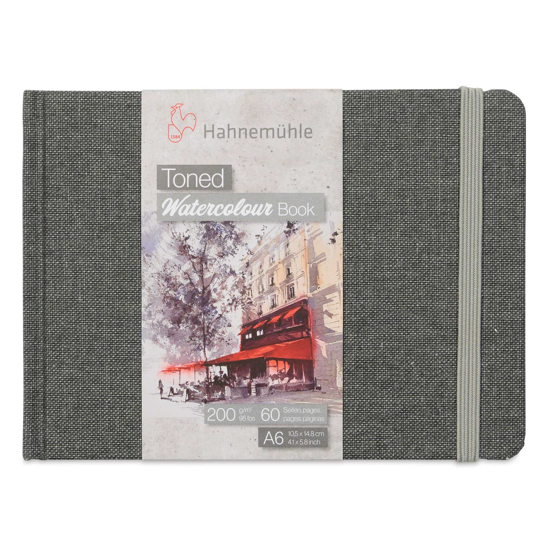Hahnemühle Toned Watercolor Book - Gray, 4-1/8" x 5-3/4", front of the packaging
