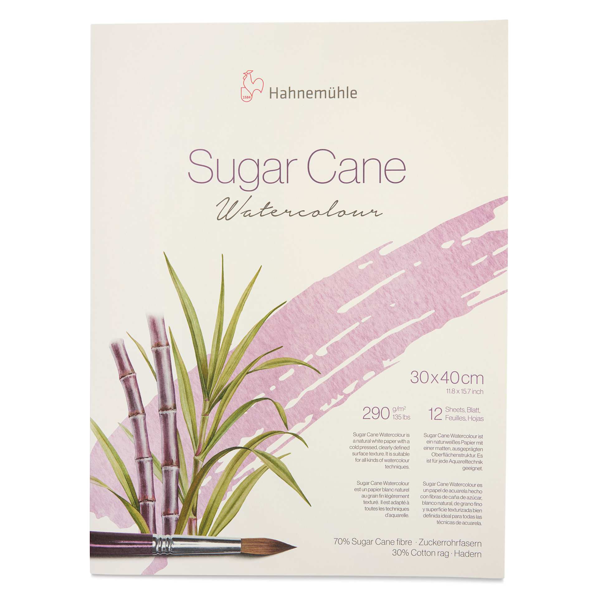 Hahnemühle Sugar Cane Watercolor Block - 11.8" x 15.7", front cover