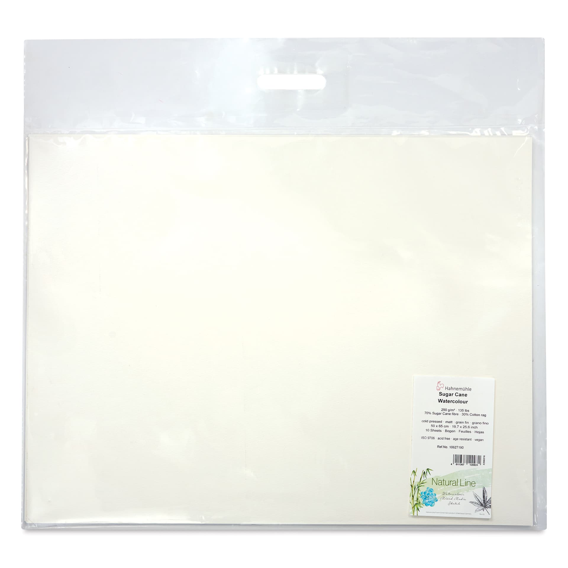 Hahnemühle Sugar Cane Watercolor Sheets - 19.69" x 25.59", Pkg of 10