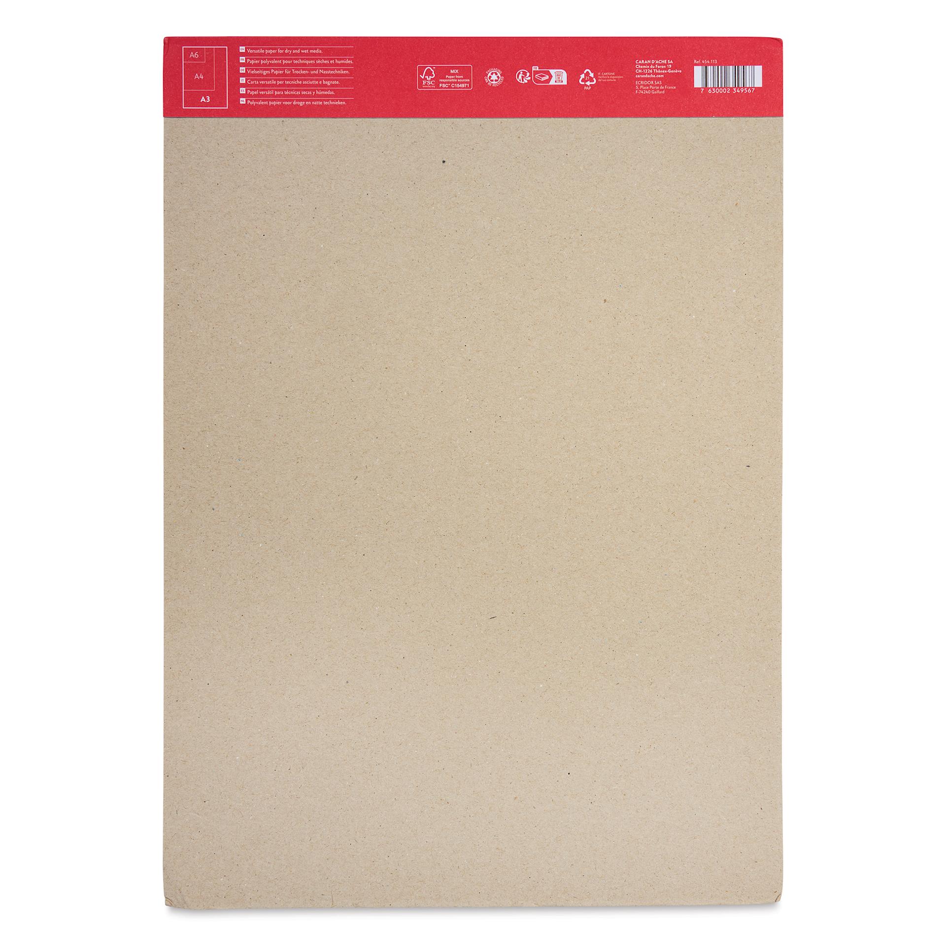 Caran d'Ache Mixed Media Pad - 11-3/4" x 16-1/2", back cover