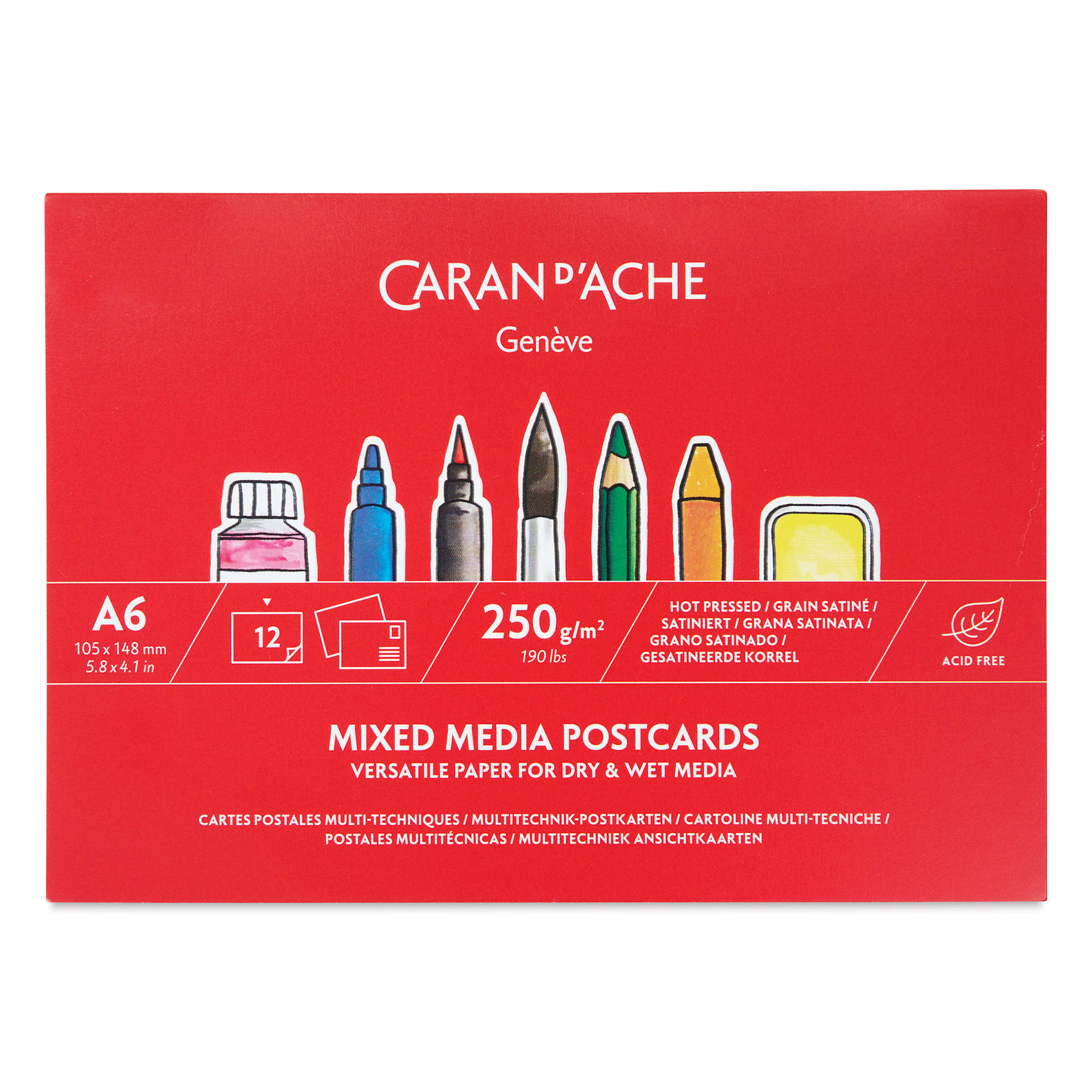 Caran d'Ache Mixed Media Postcards Pad, front cover