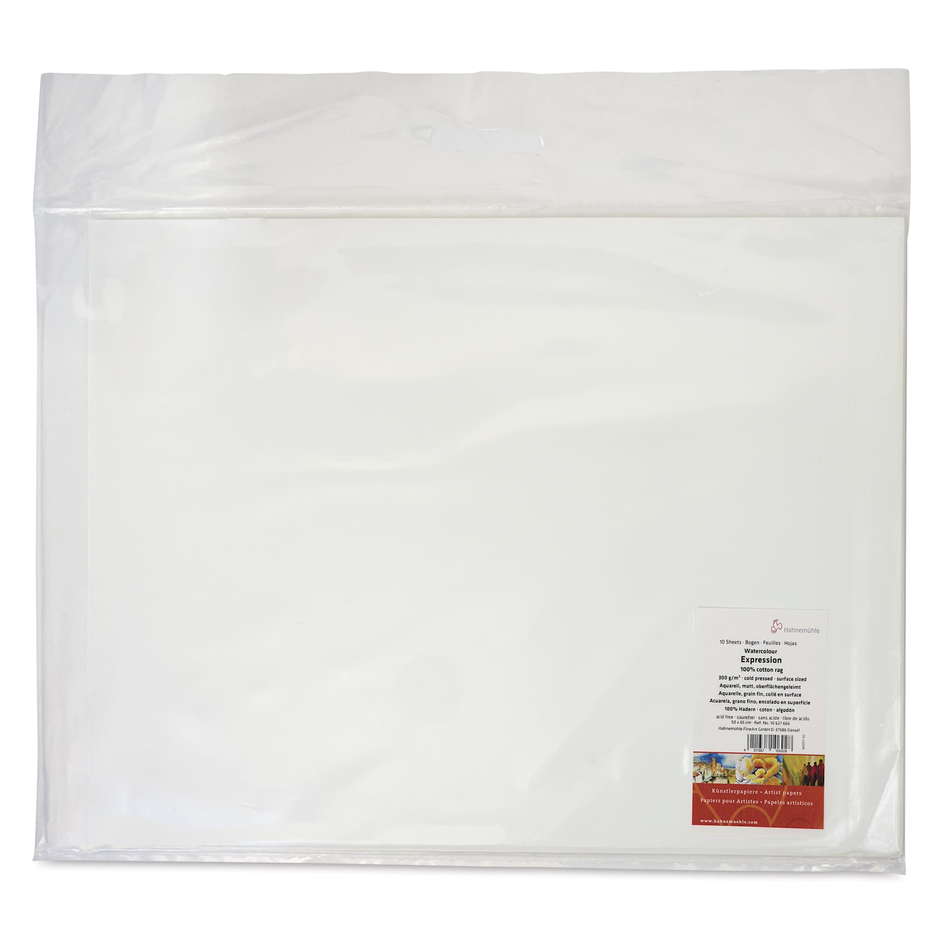 Hahnemühle Expressions Watercolor Paper Pack - 19.7" x 25.6", 10 Sheets, 300 gsm - front