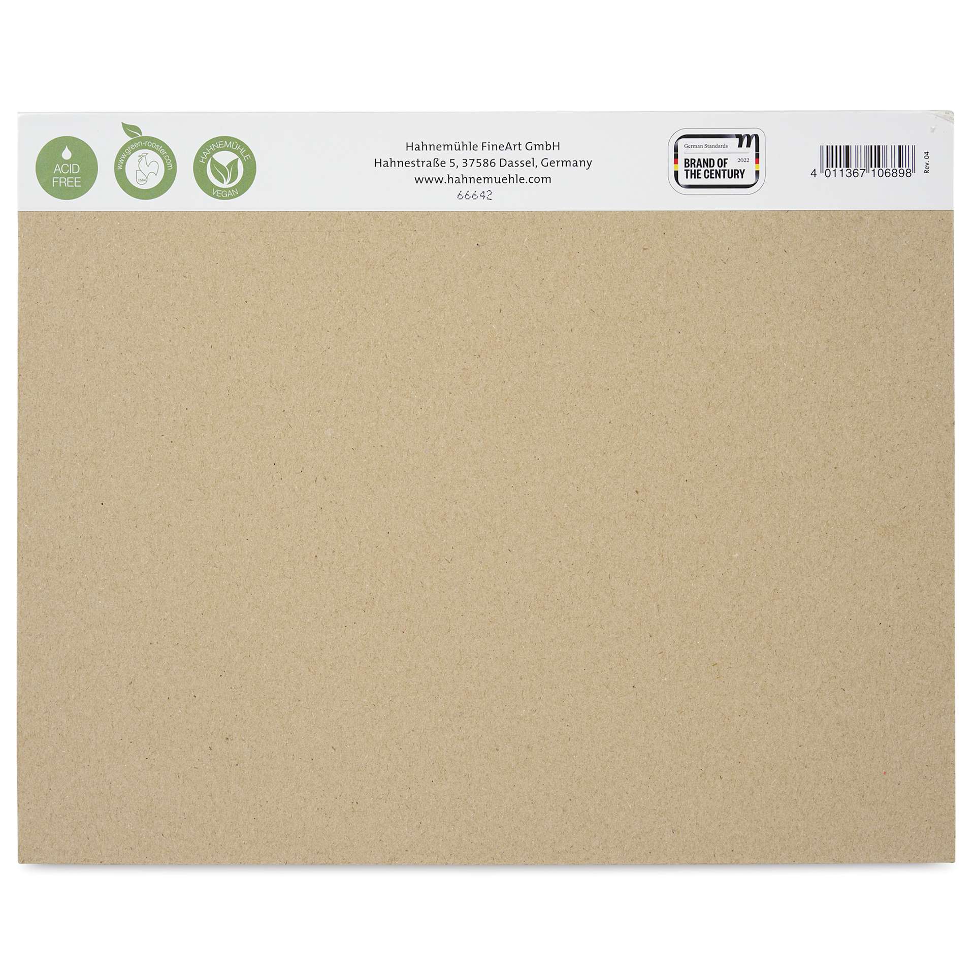 Hahnemühle Expressions Watercolor Block - 9.5" x 11.8", 20 Sheets, 300 gsm - back