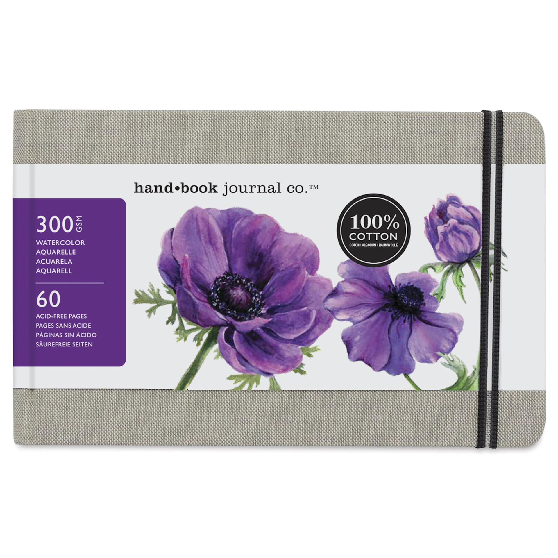 Hand Book Journal Co. 100 Cotton Watercolor Journal - 5.25" x 8.25", Landscape