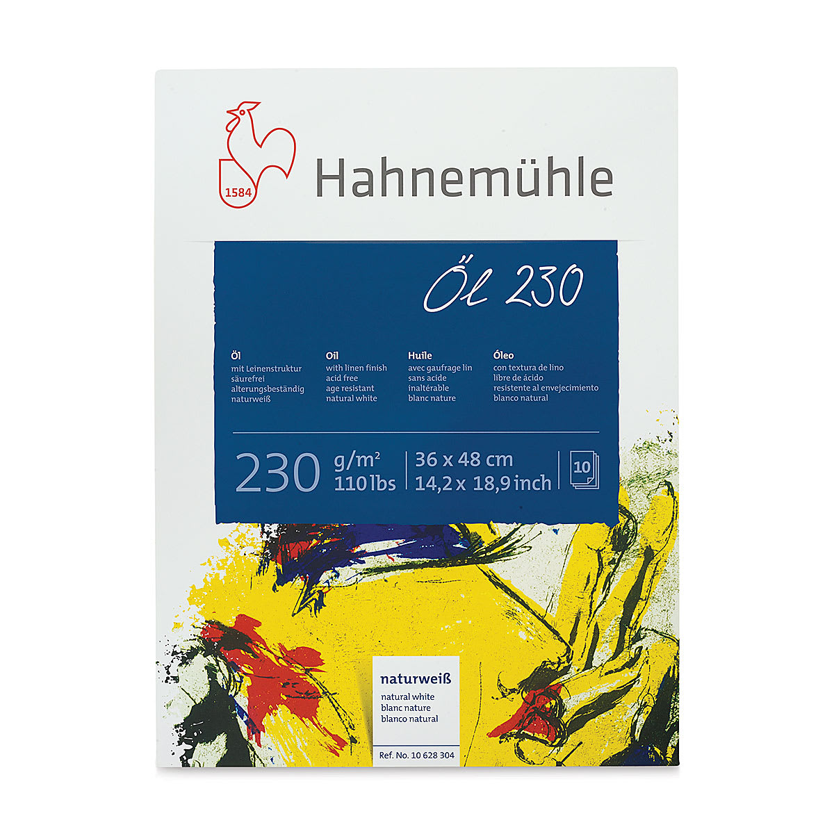Hahnemühle Oil and Acrylic Paper Pads - Top view of package cover
