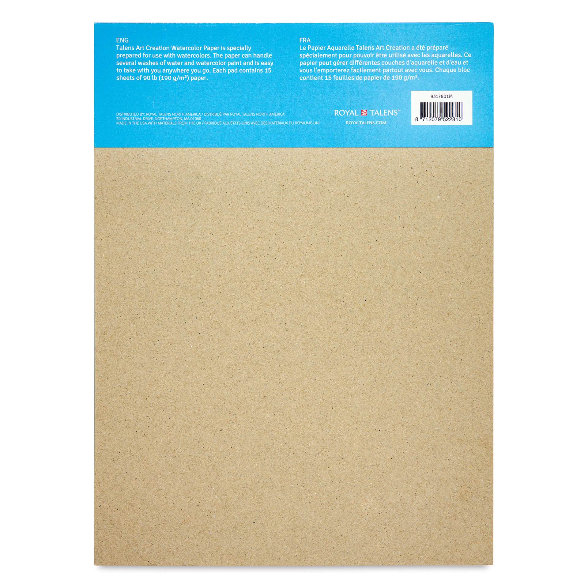 Talens Art Creations Watercolor Pad - 9" x 12", back cover