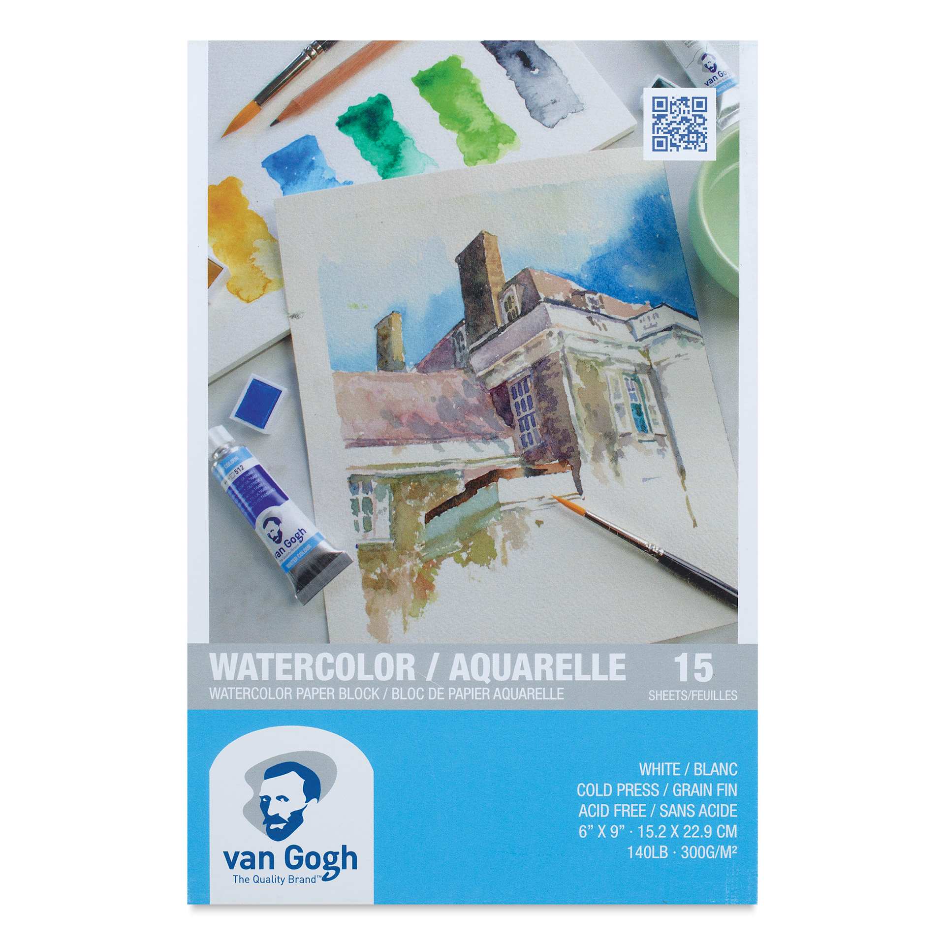 Van Gogh Watercolor Block - 6" x 9", front cover