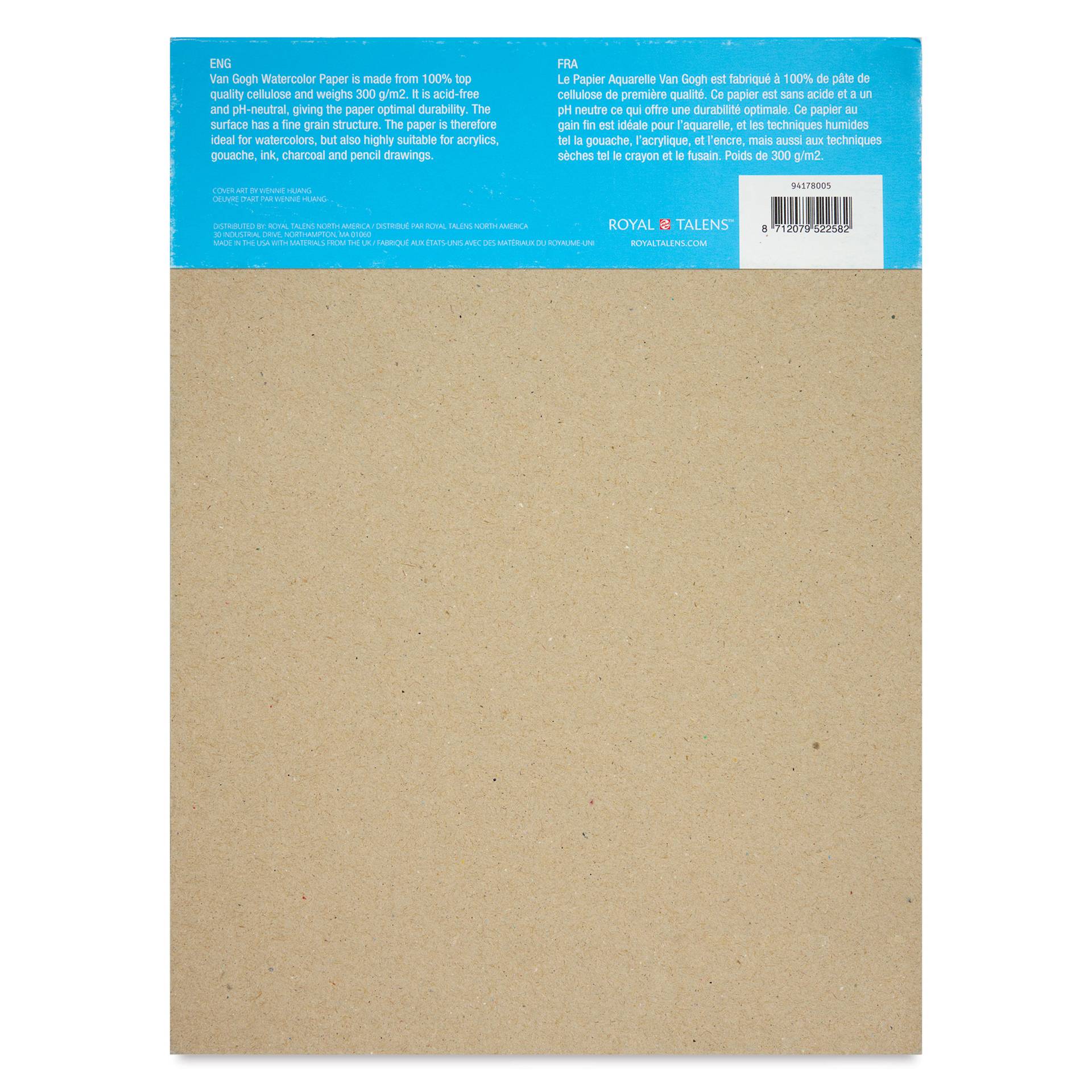 Van Gogh Watercolor Pad - 9" x 12", back cover