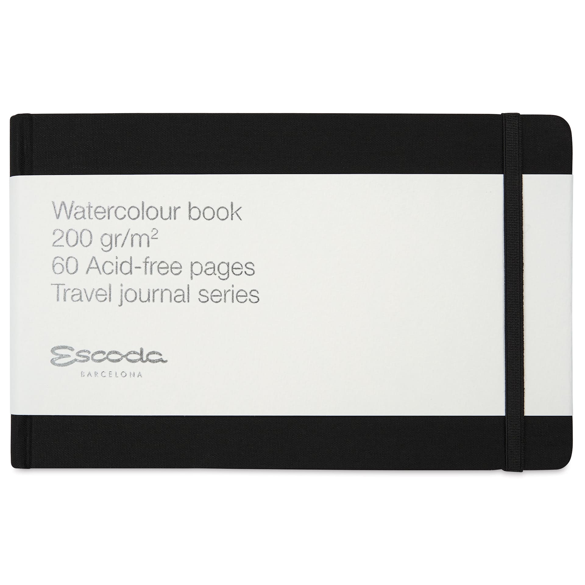 Escoda Watercolor Travel Journal - 8.26" x 5.31", front cover with packaging label
