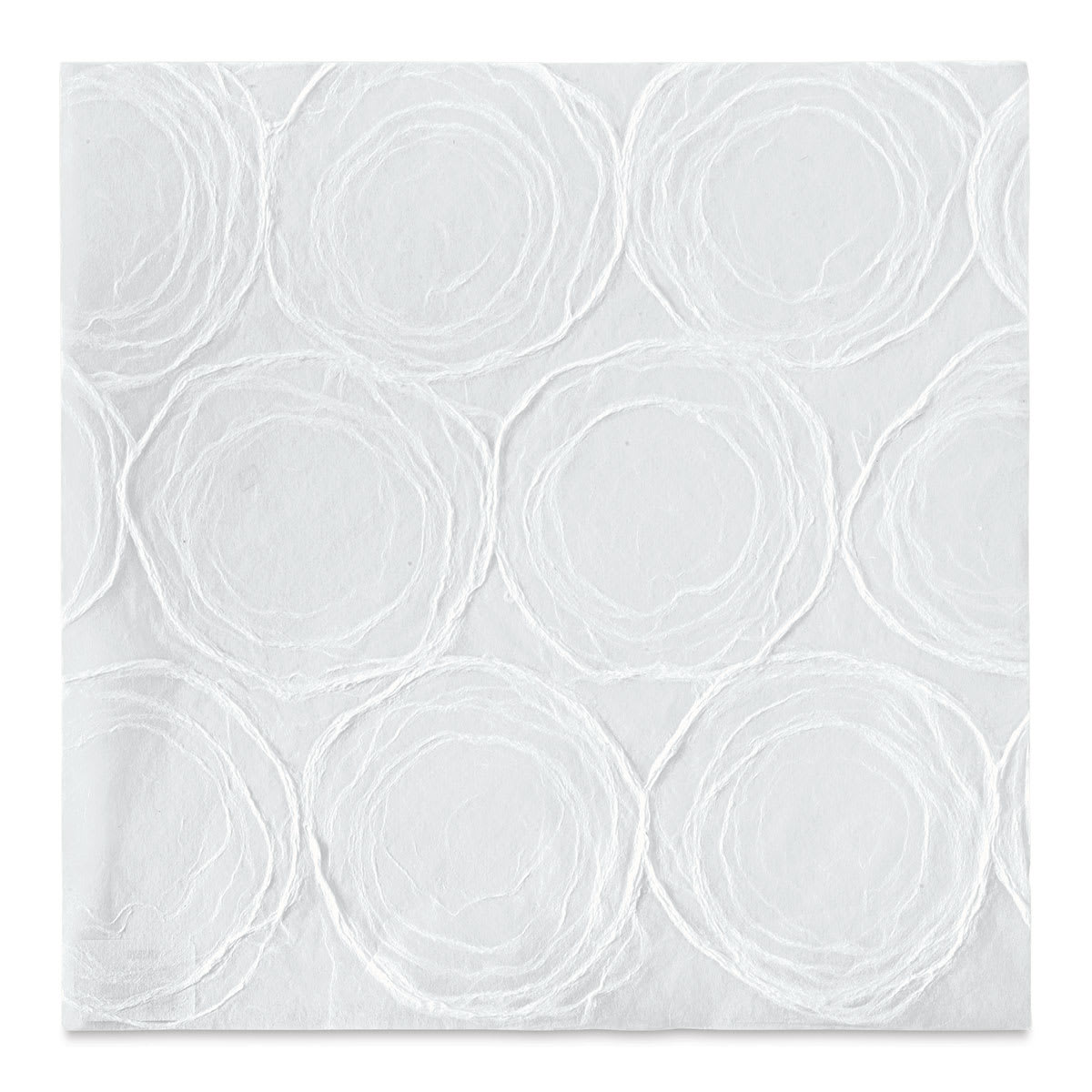 Black Ink Thai Mulberry Whimzy Decorative Paper - White raised circles on paper
