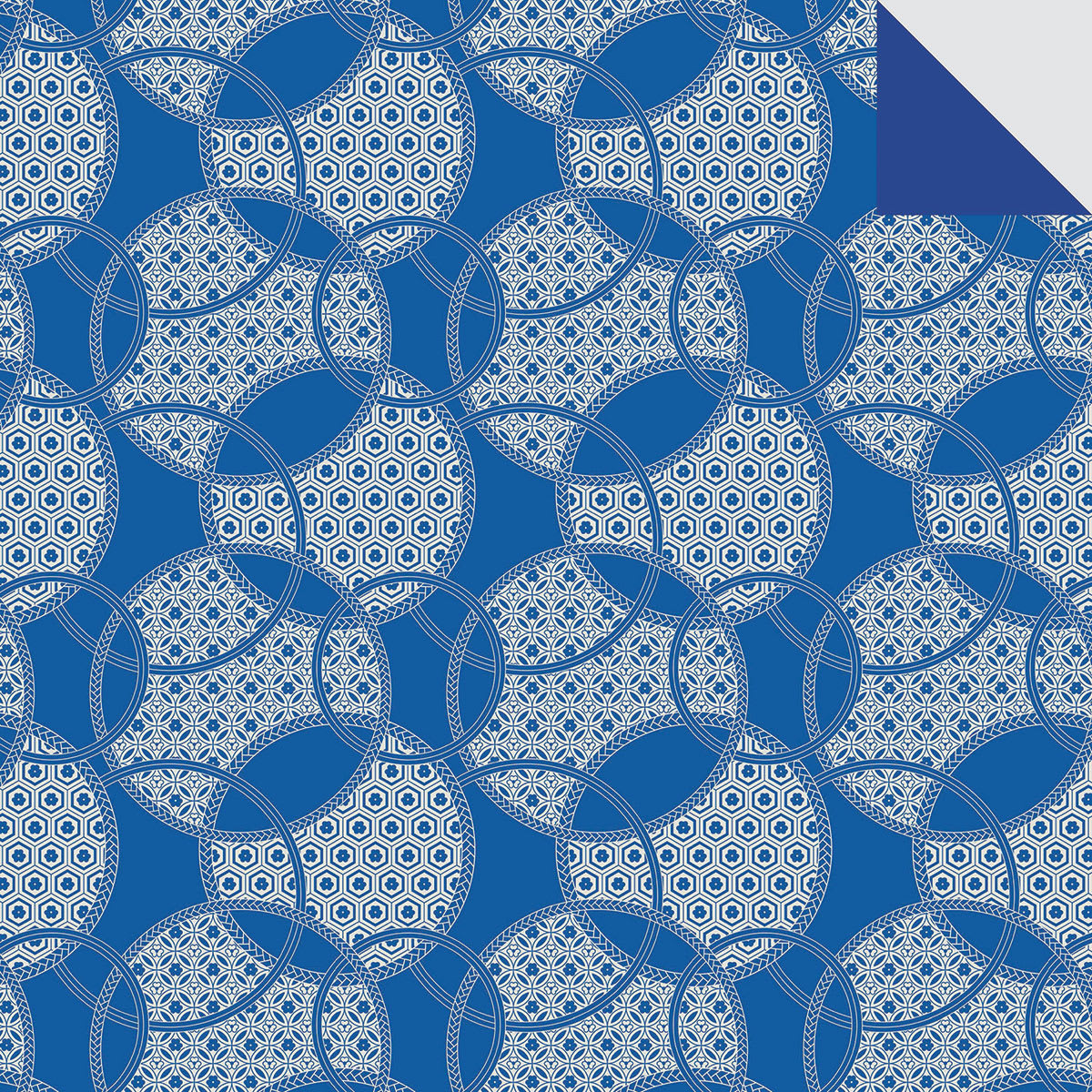 Tuttle Origami Pack Blue and White Patterns, Circles