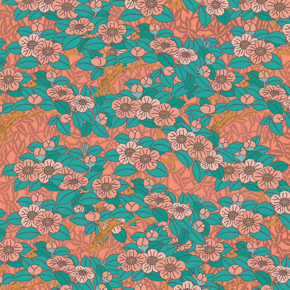Tuttle Origami Pack Japanese Washi Paper, Peach Flowers