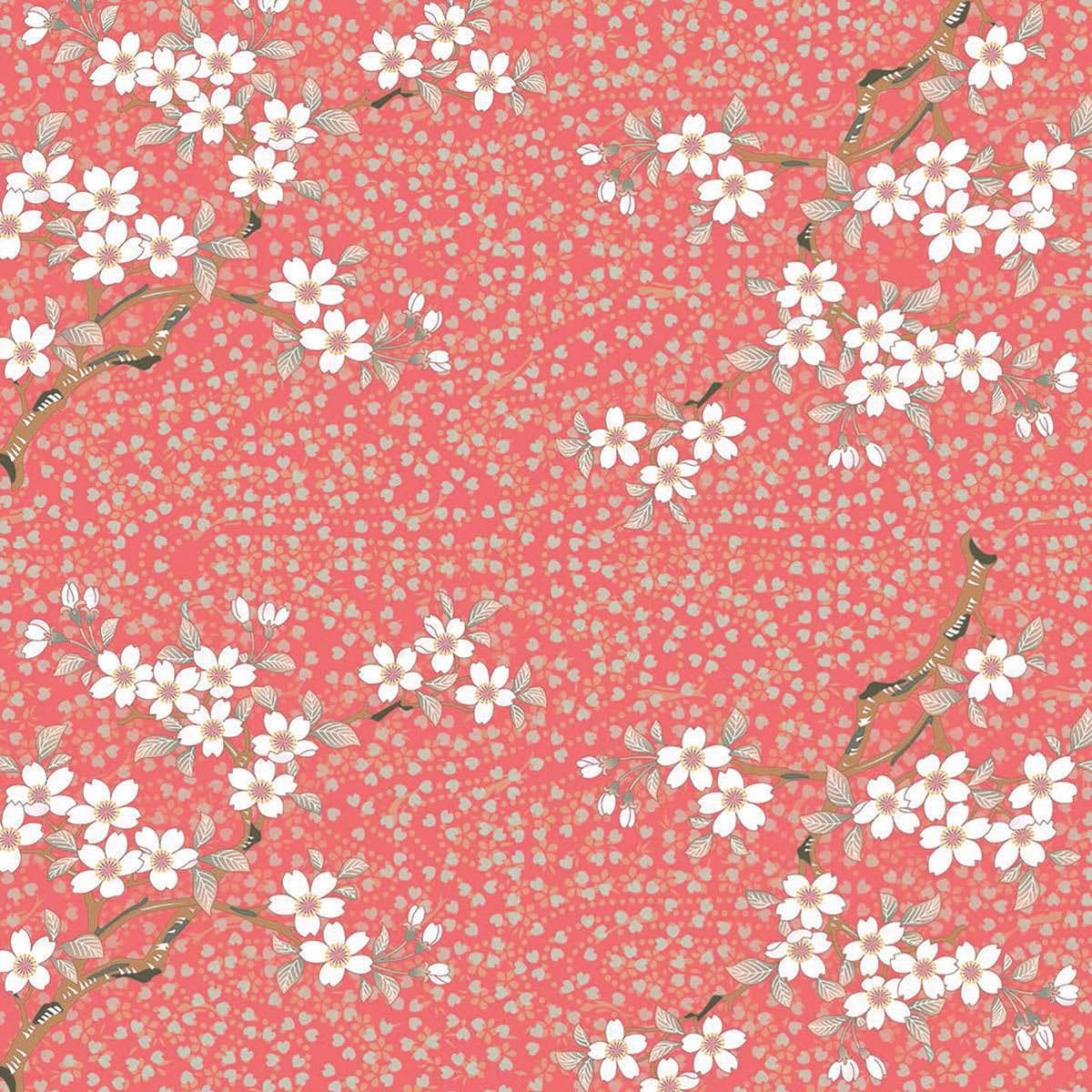 Tuttle Origami Pack Japanese Washi Paper, White Flowers