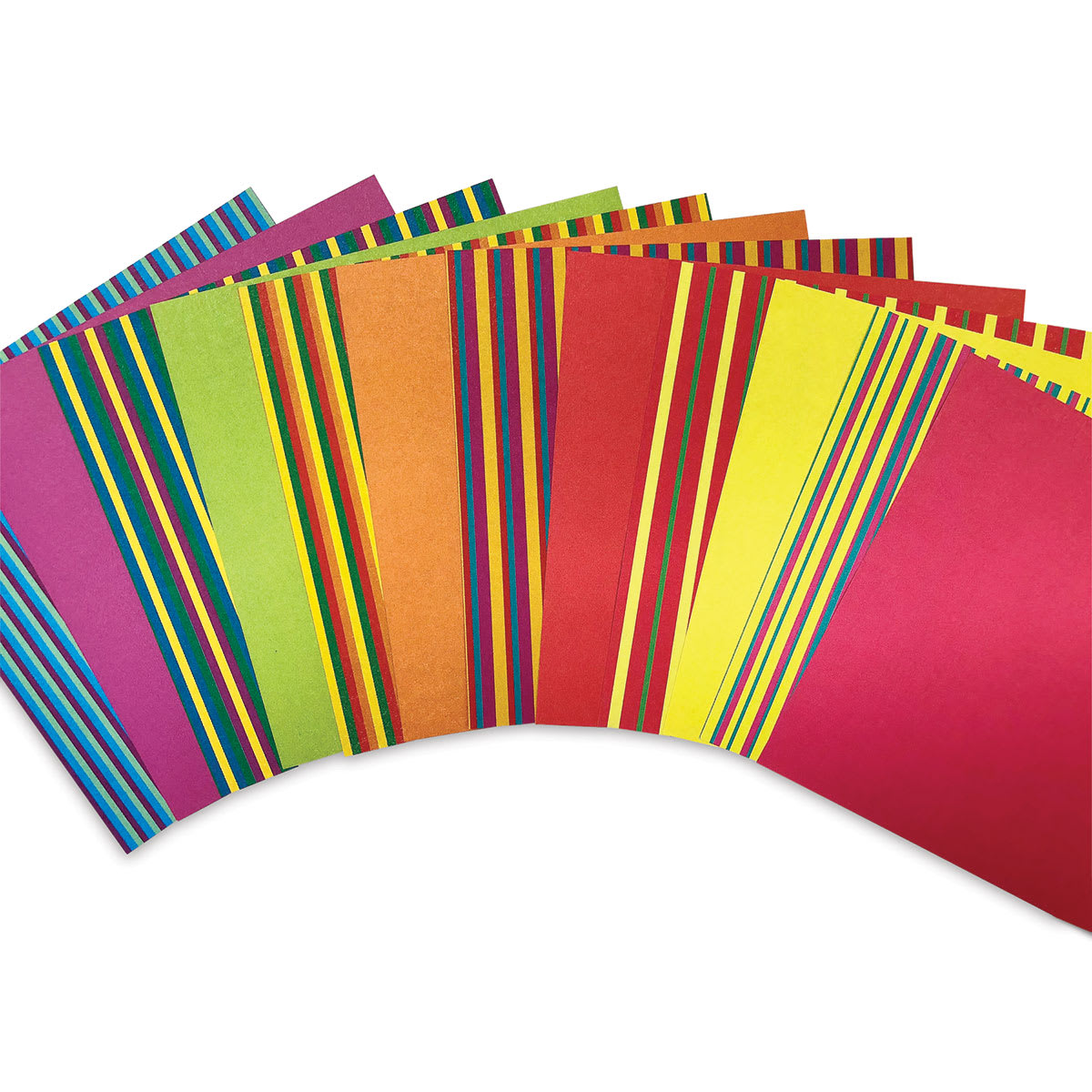 Tuttle Origami Pack Stripes and Solids, Assorted Papers