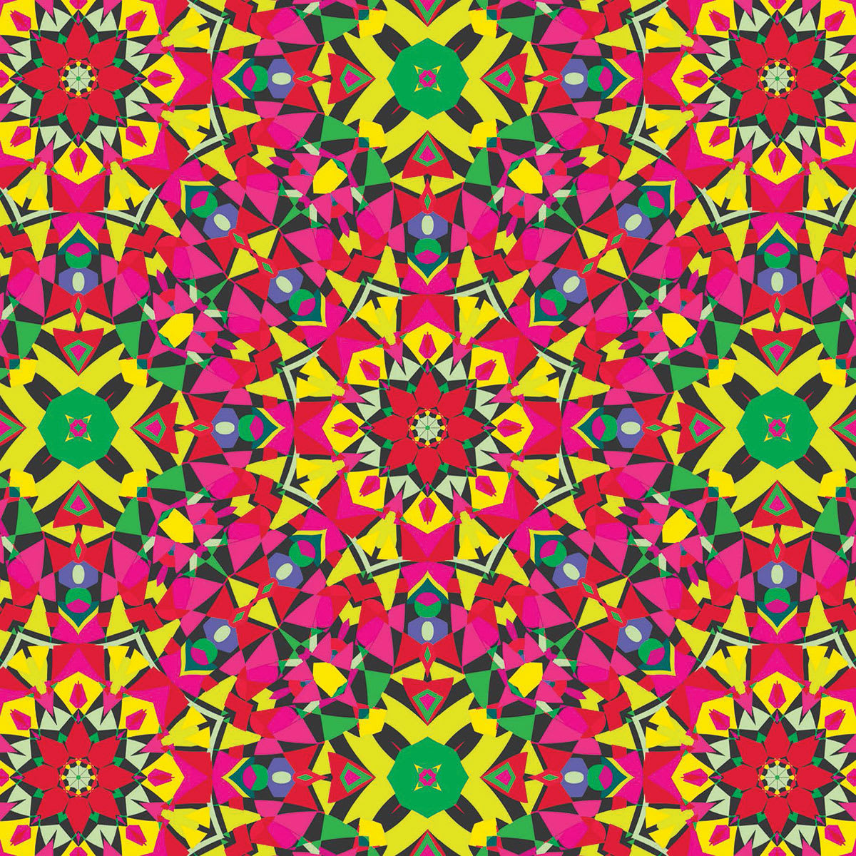 Tuttle Origami Pack Kaleidoscope Patterns, Red/Yellow