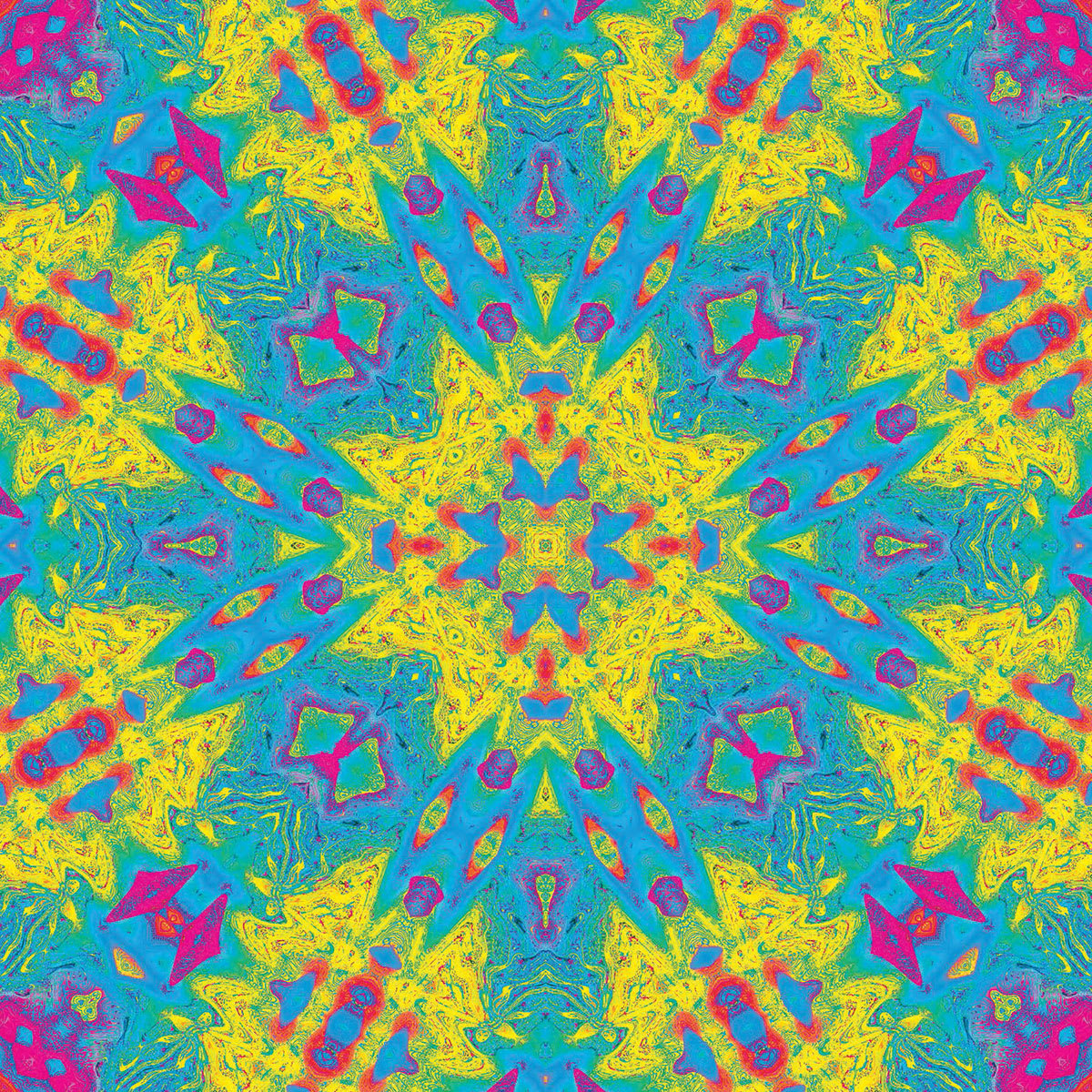 Tuttle Origami Pack Kaleidoscope Patterns, Blue/Yellow