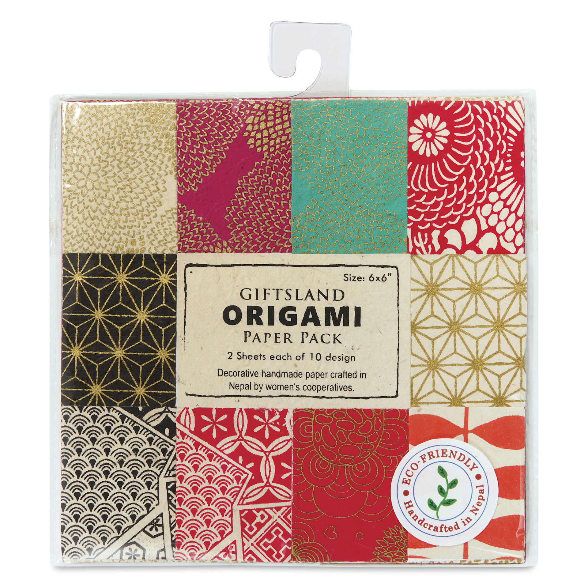 Lotka Origami Paper Packs - 6" x 6", Geo, Pkg of 20 Sheets, front of package