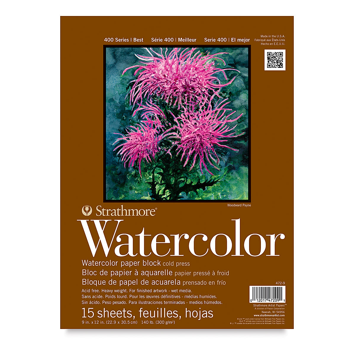 Strathmore 400 Series Watercolor Block - 9" x 12", 15 Sheets