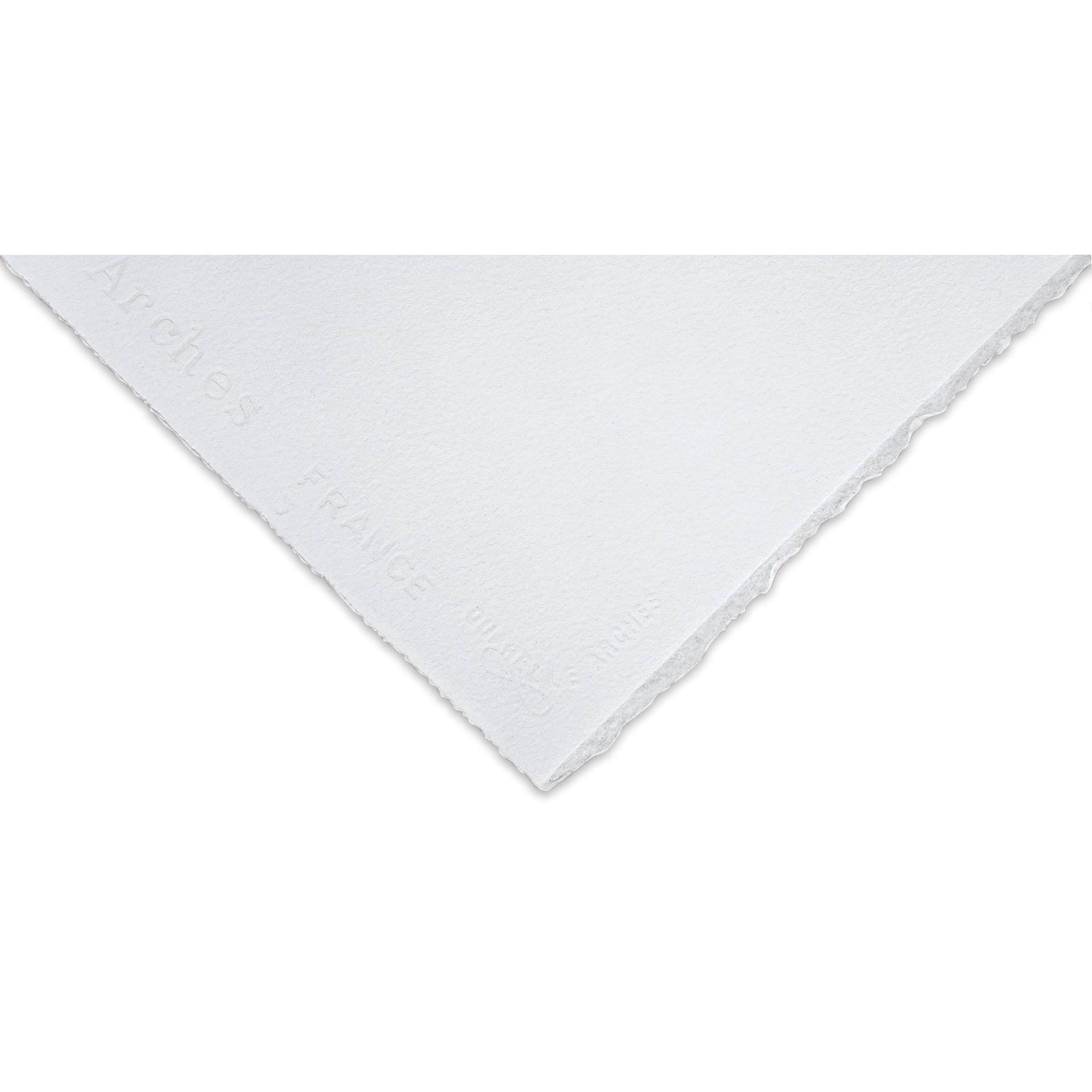 Arches Bright White Watercolor Paper - 22" x 30", Pkg of 3 Sheets, close-up of the sheet