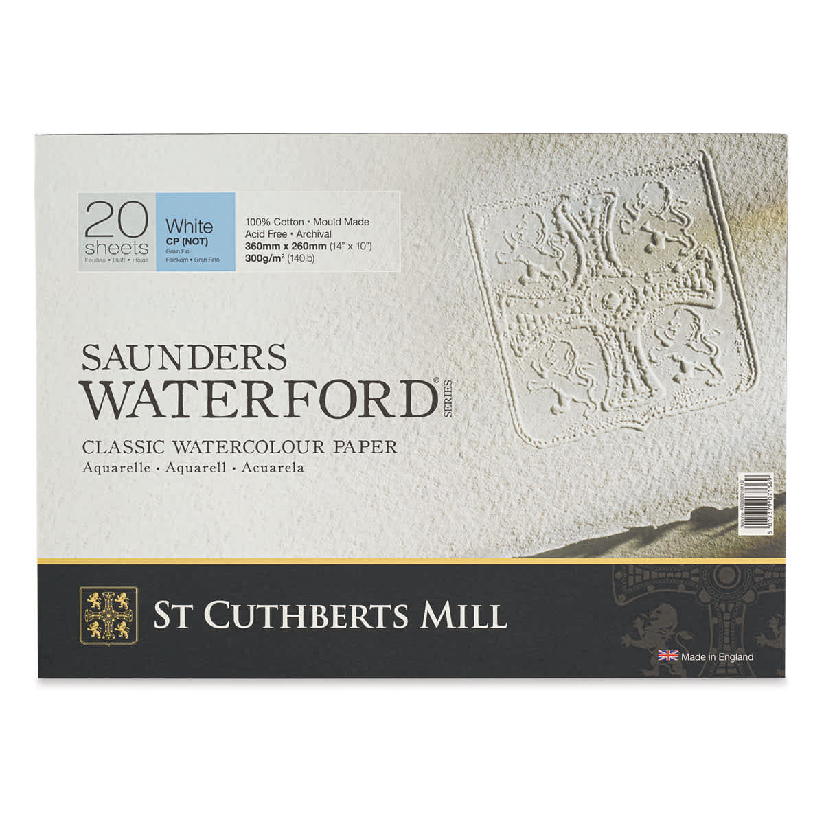 Saunders Waterford Watercolor Block - 10" x 14", Cold Press, 140 lb, 20 Sheets (front cover)