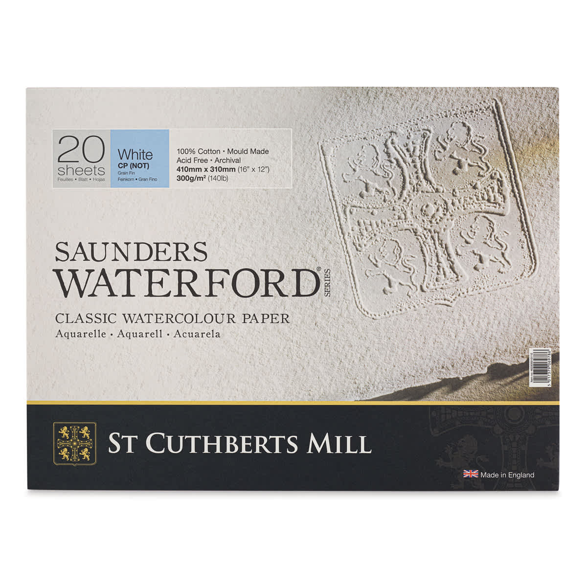Saunders Waterford Watercolor Block - 12" x 16", Cold Press, 140 lb, 20 Sheets (front cover)