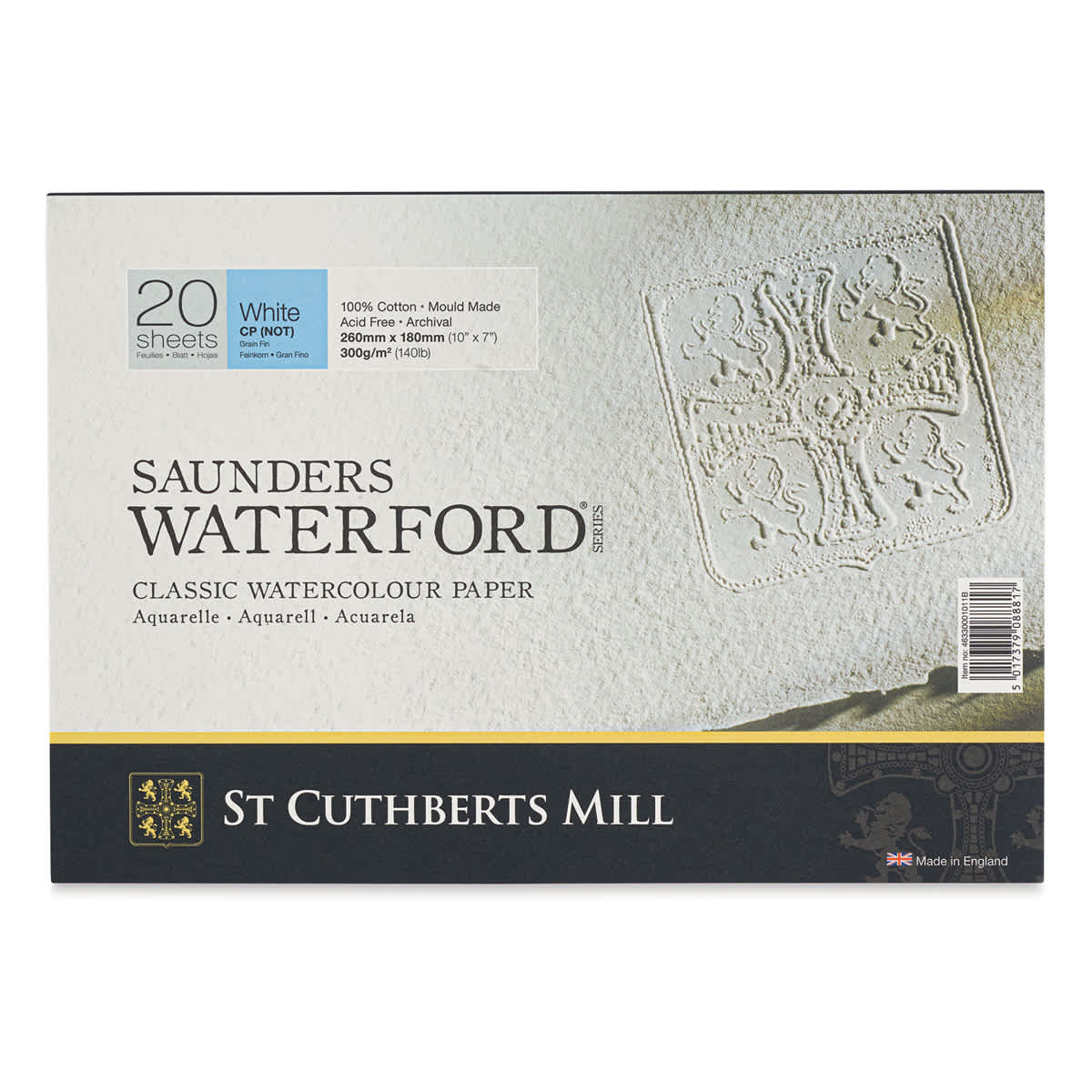 Saunders Waterford Watercolor Block - 7" x 10", Cold Press, 140 lb, 20 Sheets (front cover)